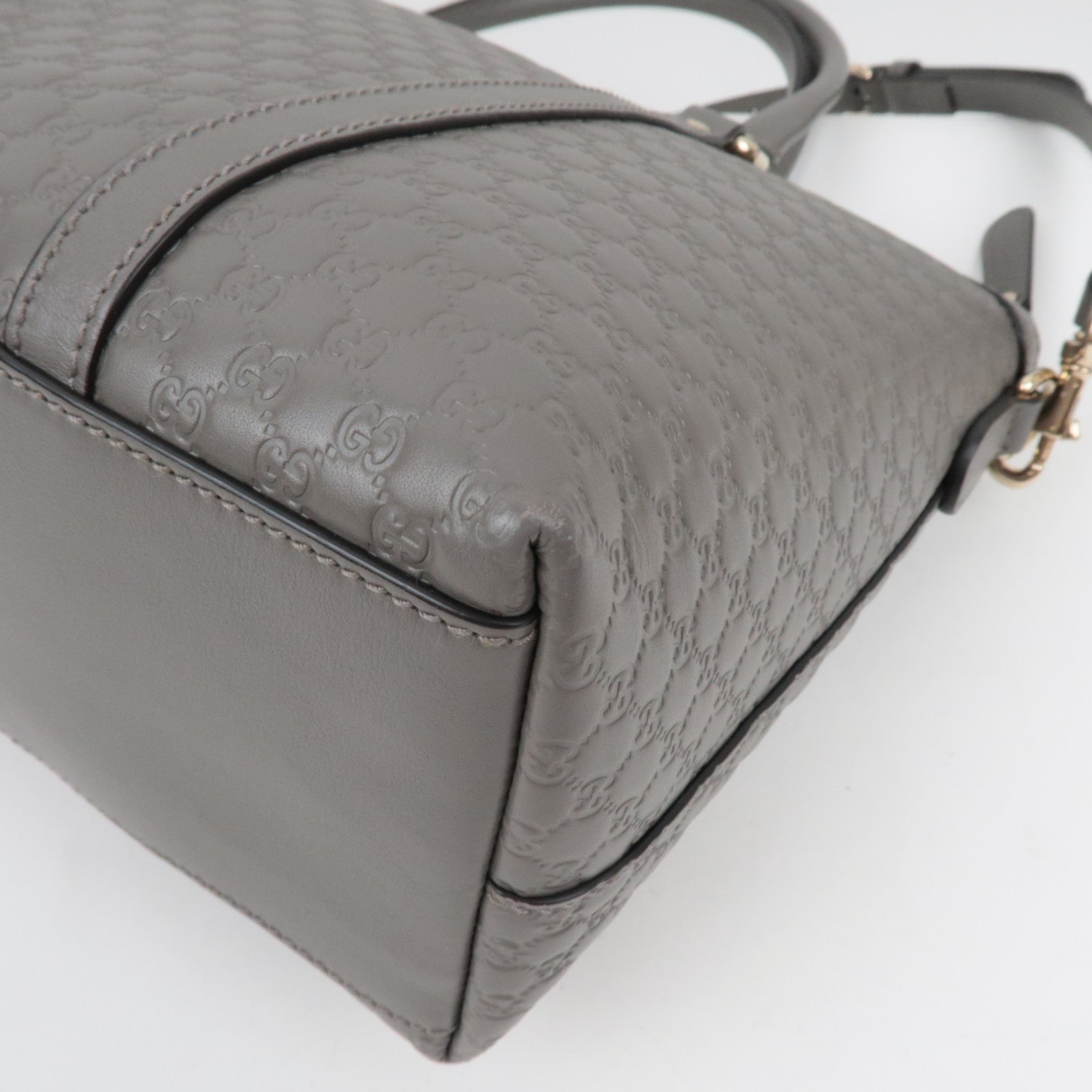 GUCCI Micro Guccissima leren 2-weg tas grijs 449656/525040 *band 