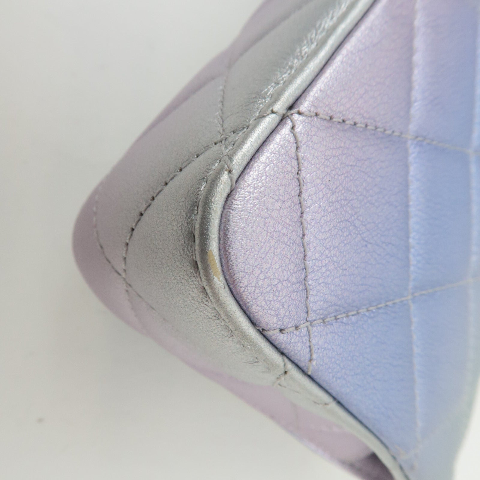 CHANEL Lambskin Mini Matelasse Wristlet Clutch Metalic Ombre HA6PKPX6