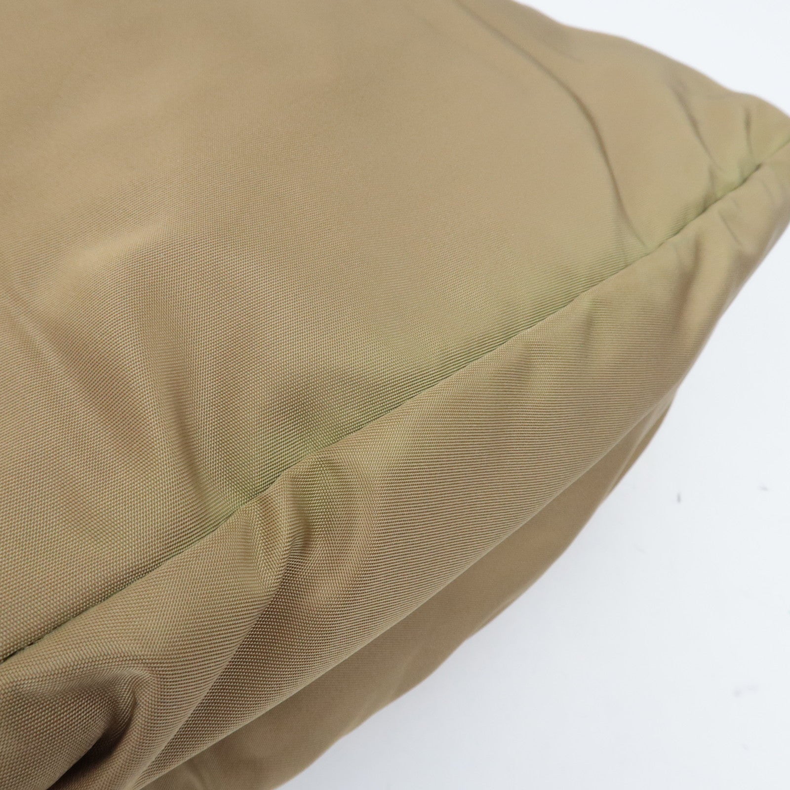 PRADA Logo Nylon Tote Bag Khaki Beige