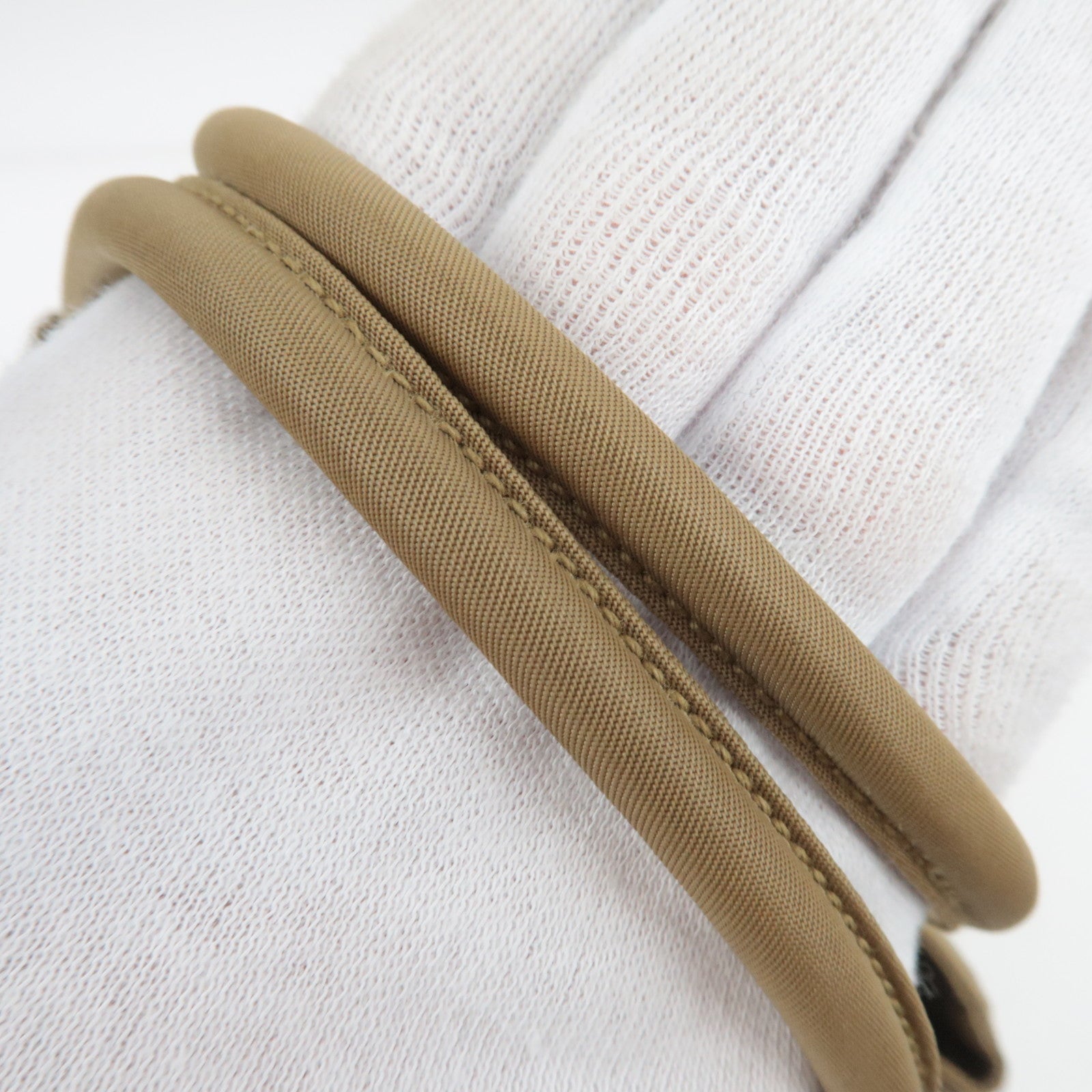 PRADA Logo Nylon Tote Bag Khaki Beige