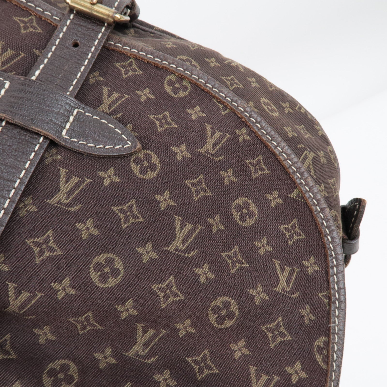 Louis Vuitton Monogram Mini Lin Saumur 30 Ebene Brown M95227 / MB1006 *Dust bag