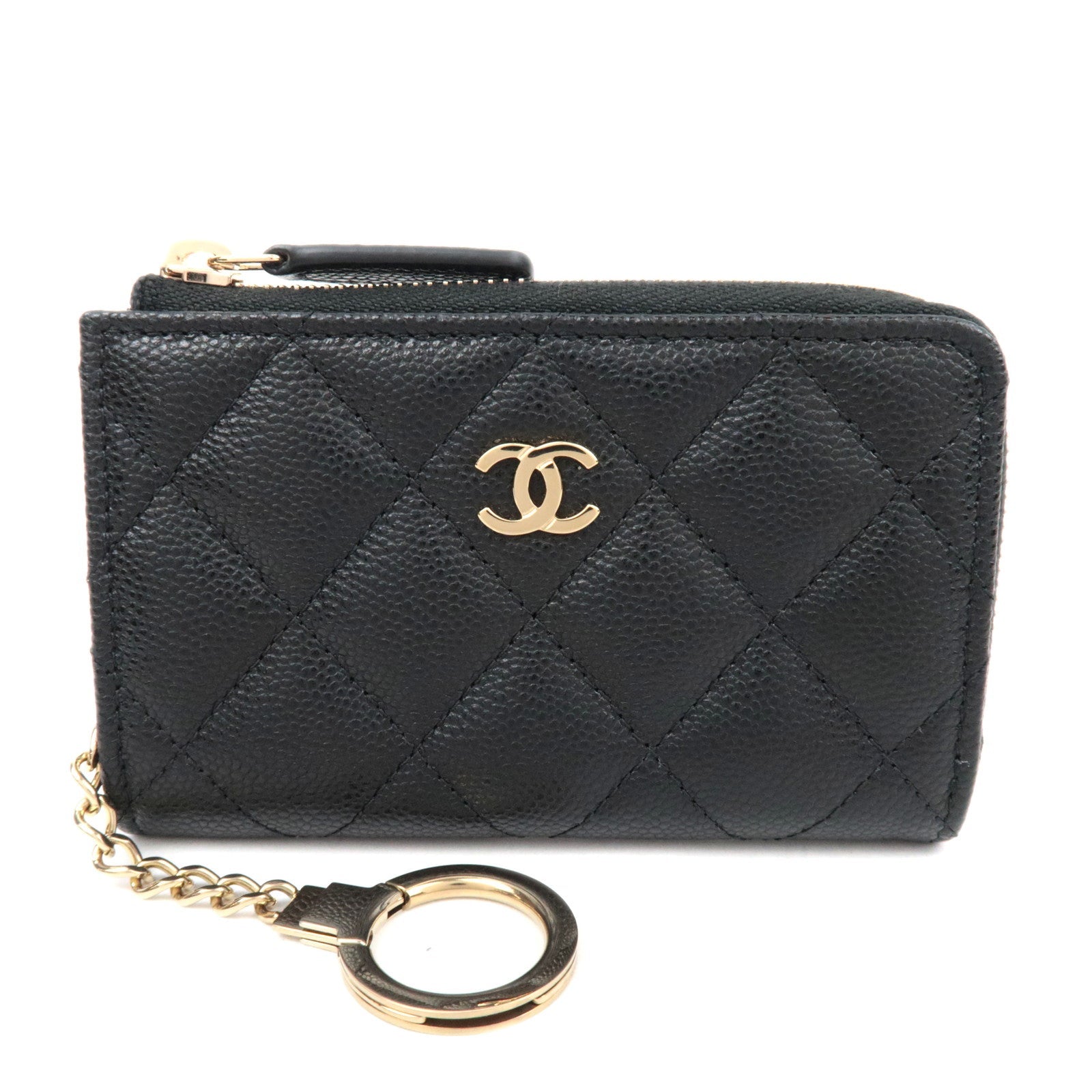 CHANEL Caviar Skin Coin Case Black X6N75G52