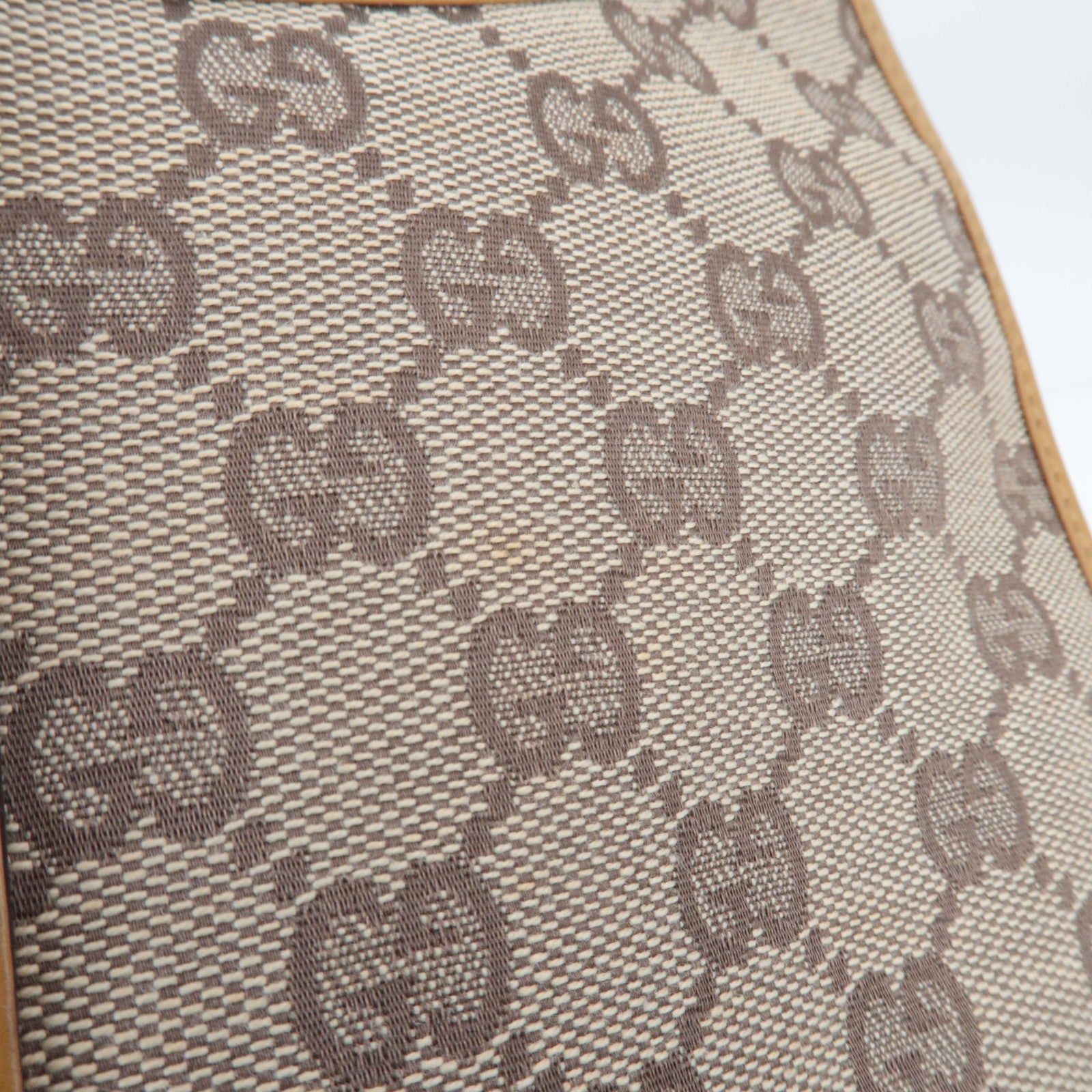 GUCCI Jackie GG Canvas leren handtas beige 002.1068 *Stofzak 