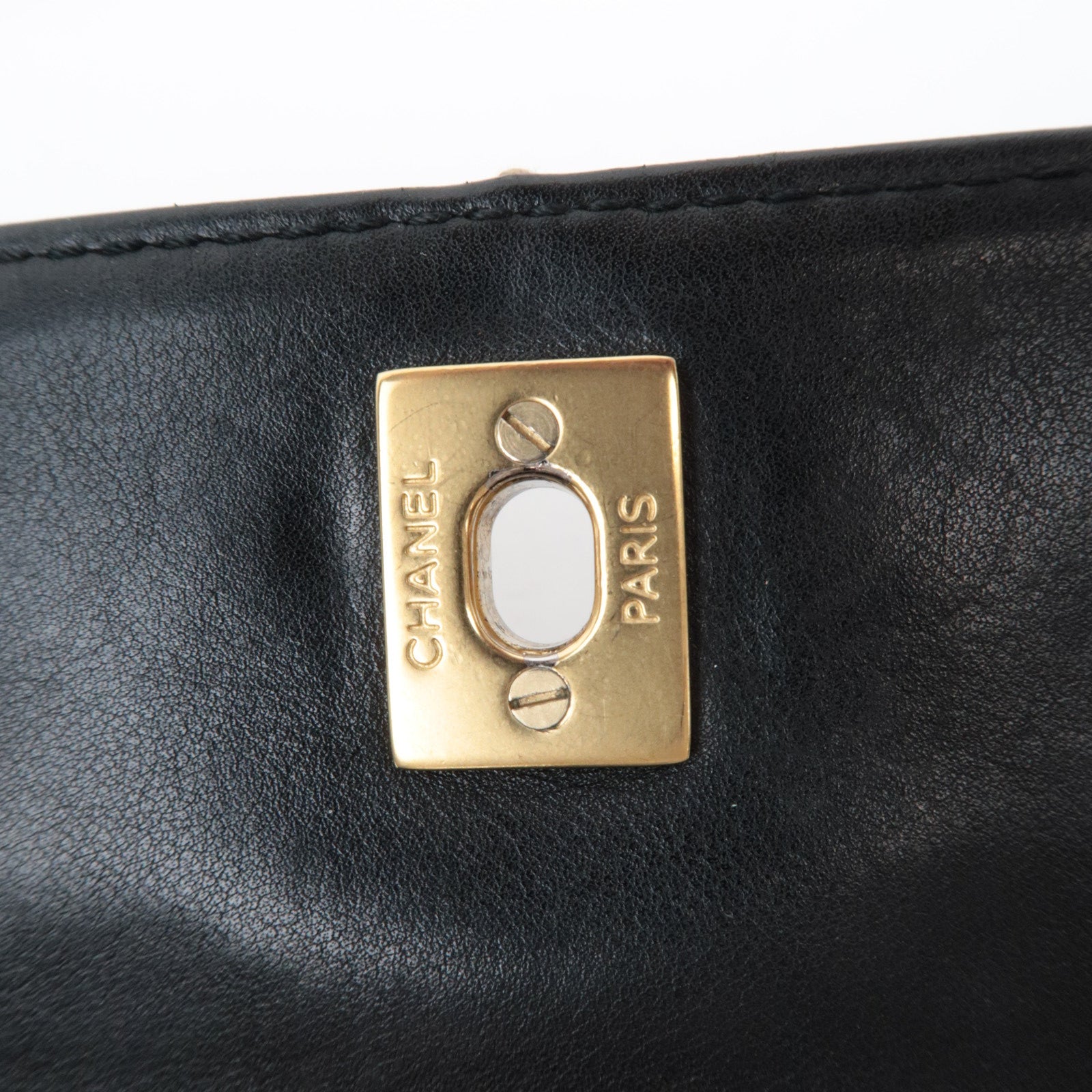 CHANEL WildStitch Leather W Chain Bag Black Gold HDW A14687 *Dust bag, G Card