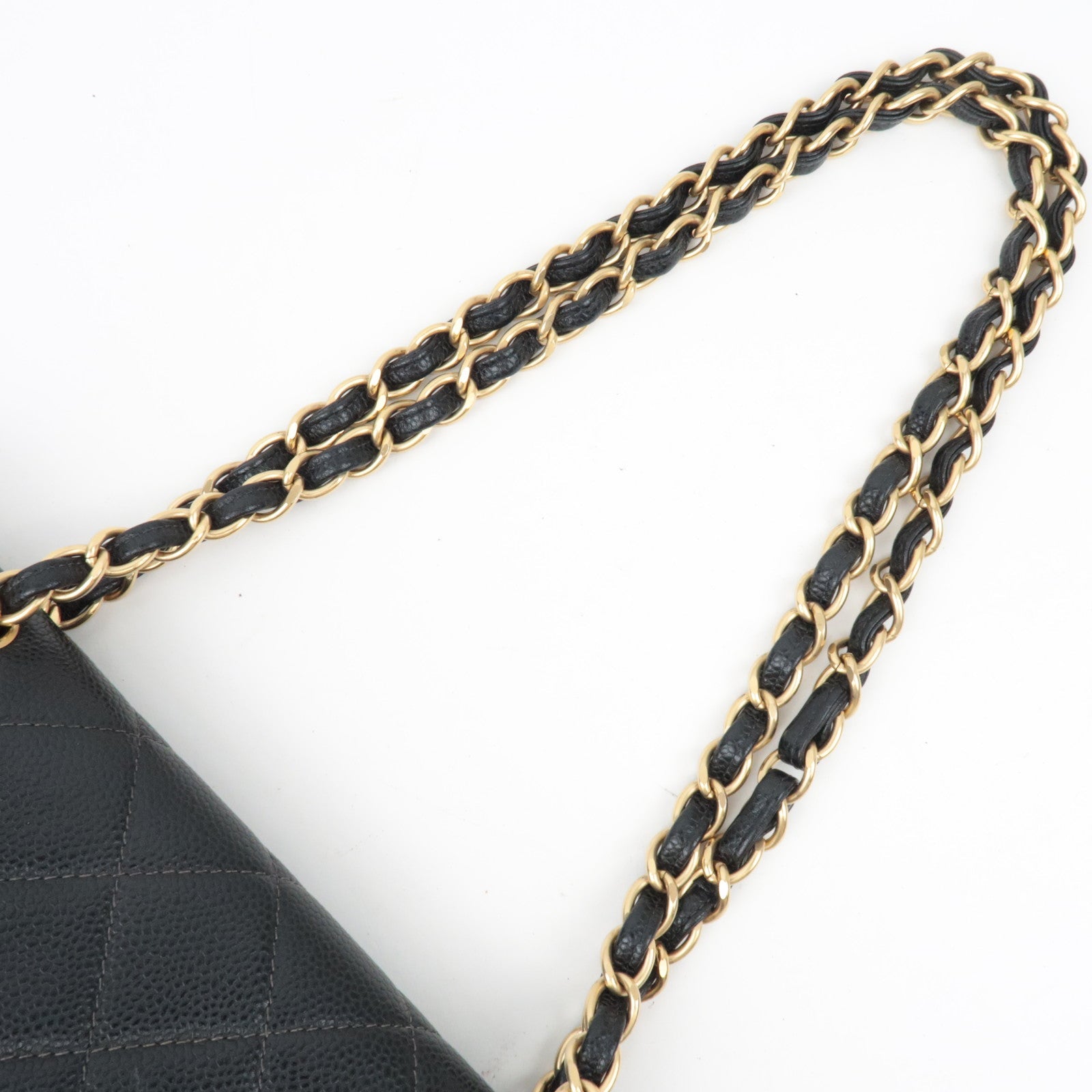 CHANEL Matelasse Caviar Skin Big Coco Chain Bag Black