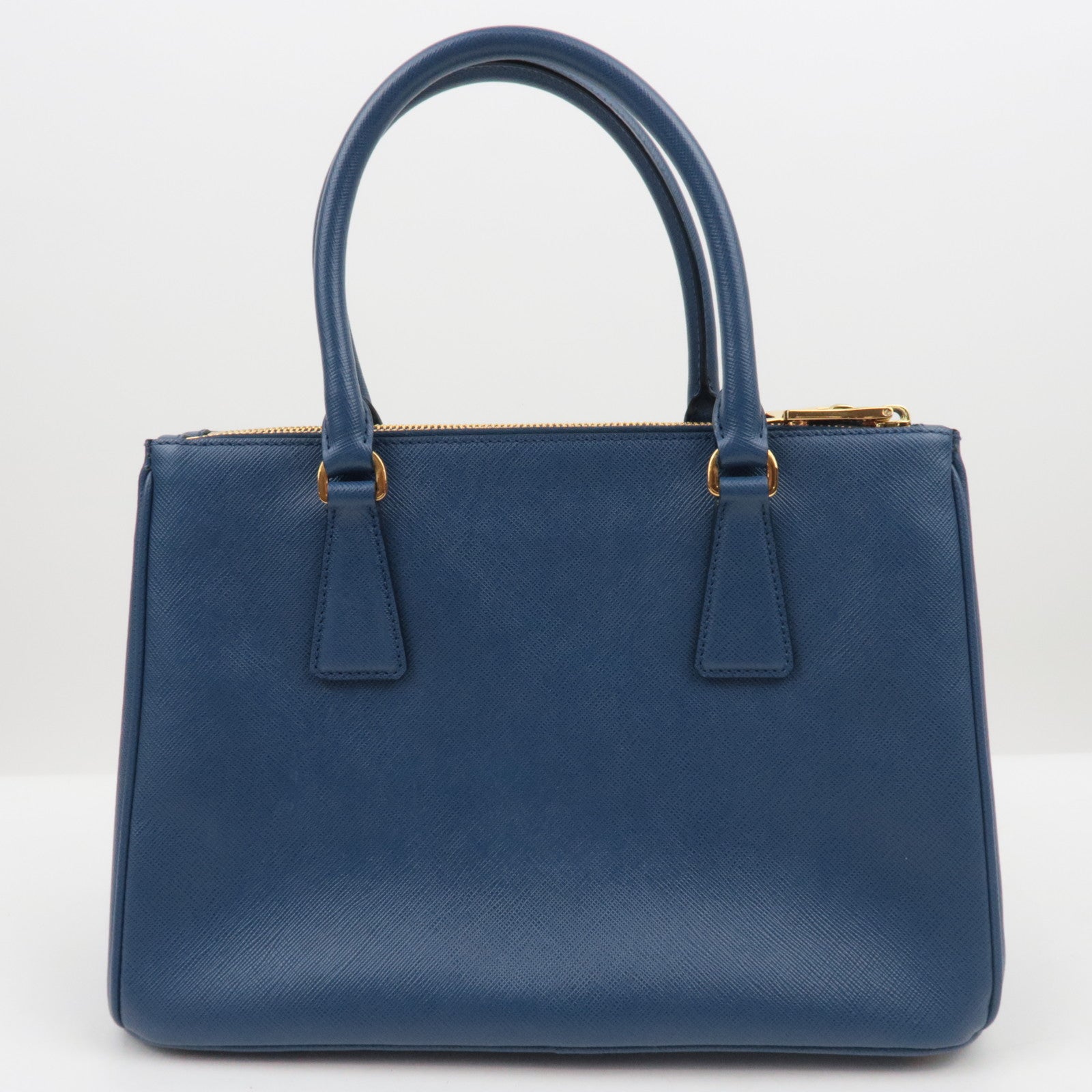 PRADA Saffiano Leather Galleria Bag Blue BN2863 *Dust bag, Strap, G card