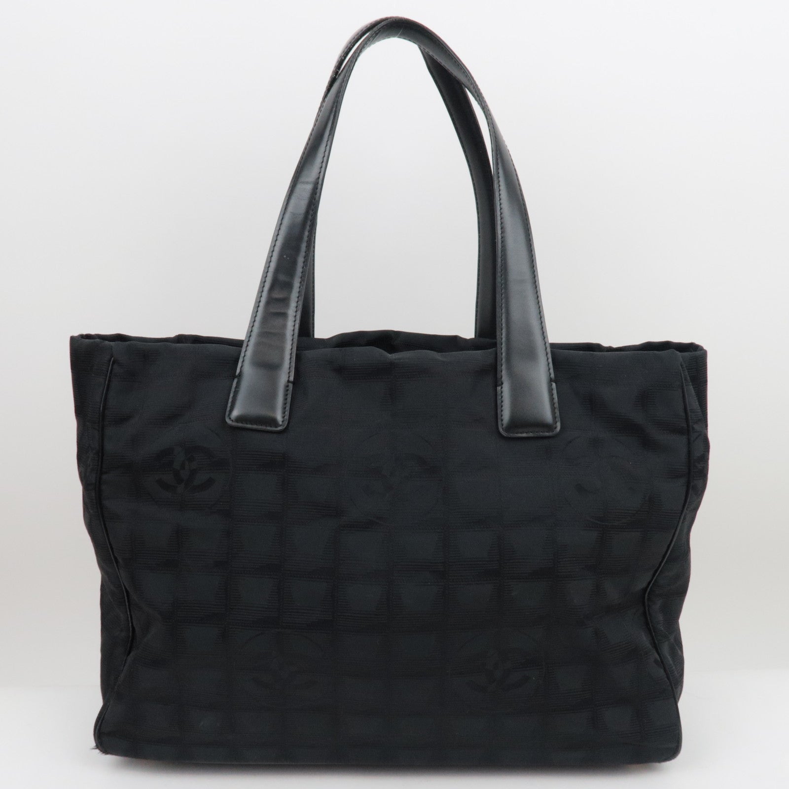 CHANEL New Travel Line Tote Bag MM Black *Dust Bag