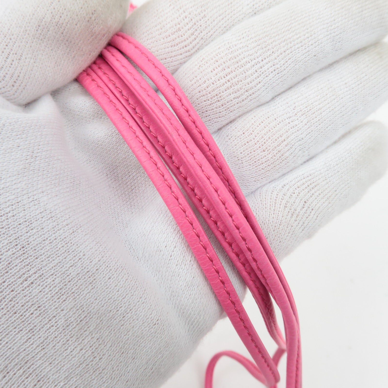 BOTTEGA VENETA Intrecciato Mini Pouch Shoulder Bag Pink 585852 *Dust bag