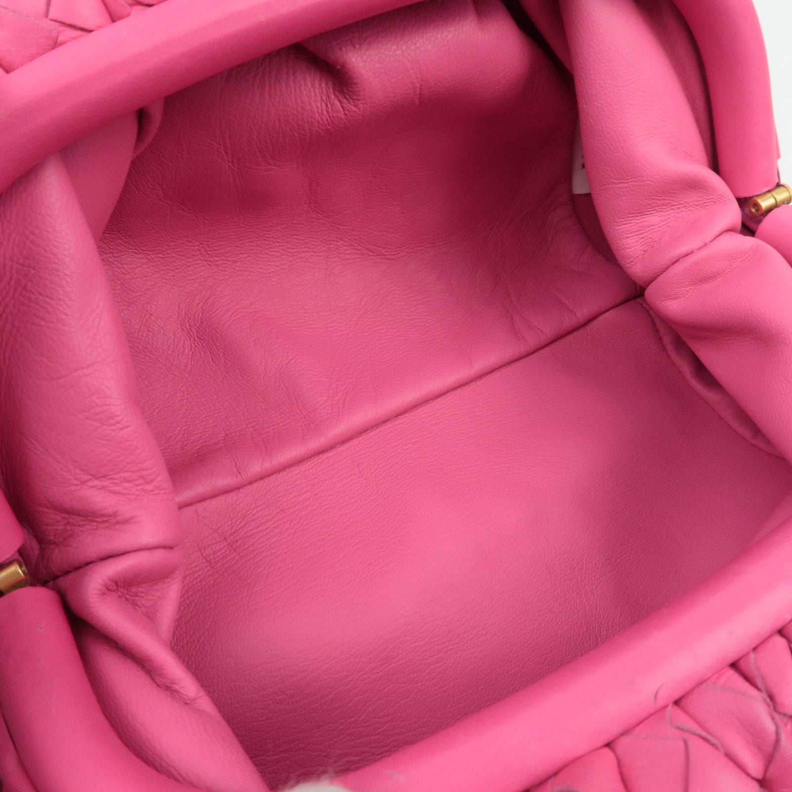 BOTTEGA VENETA Intrecciato Mini Pouch Shoulder Bag Pink 585852 *Dust bag