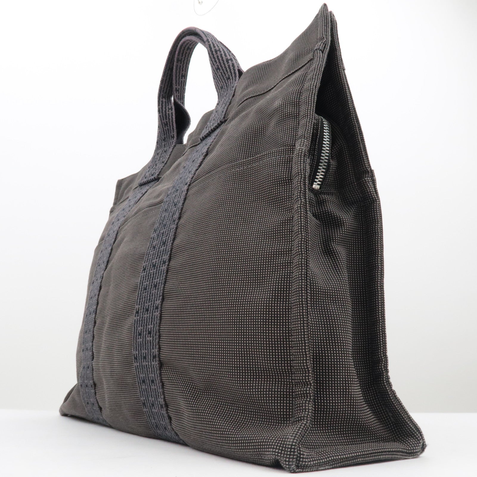 Hermes Her Line MM Tote Bag Gray *Lock, Keys are missing