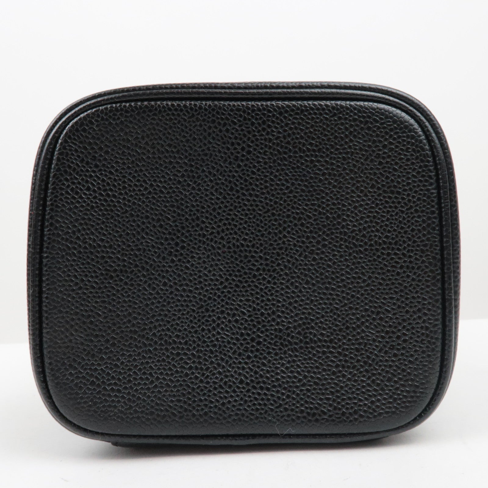 CHANEL Coco Mark Caviar Skin Vanity Bag Zwart Goud HDW A01998 