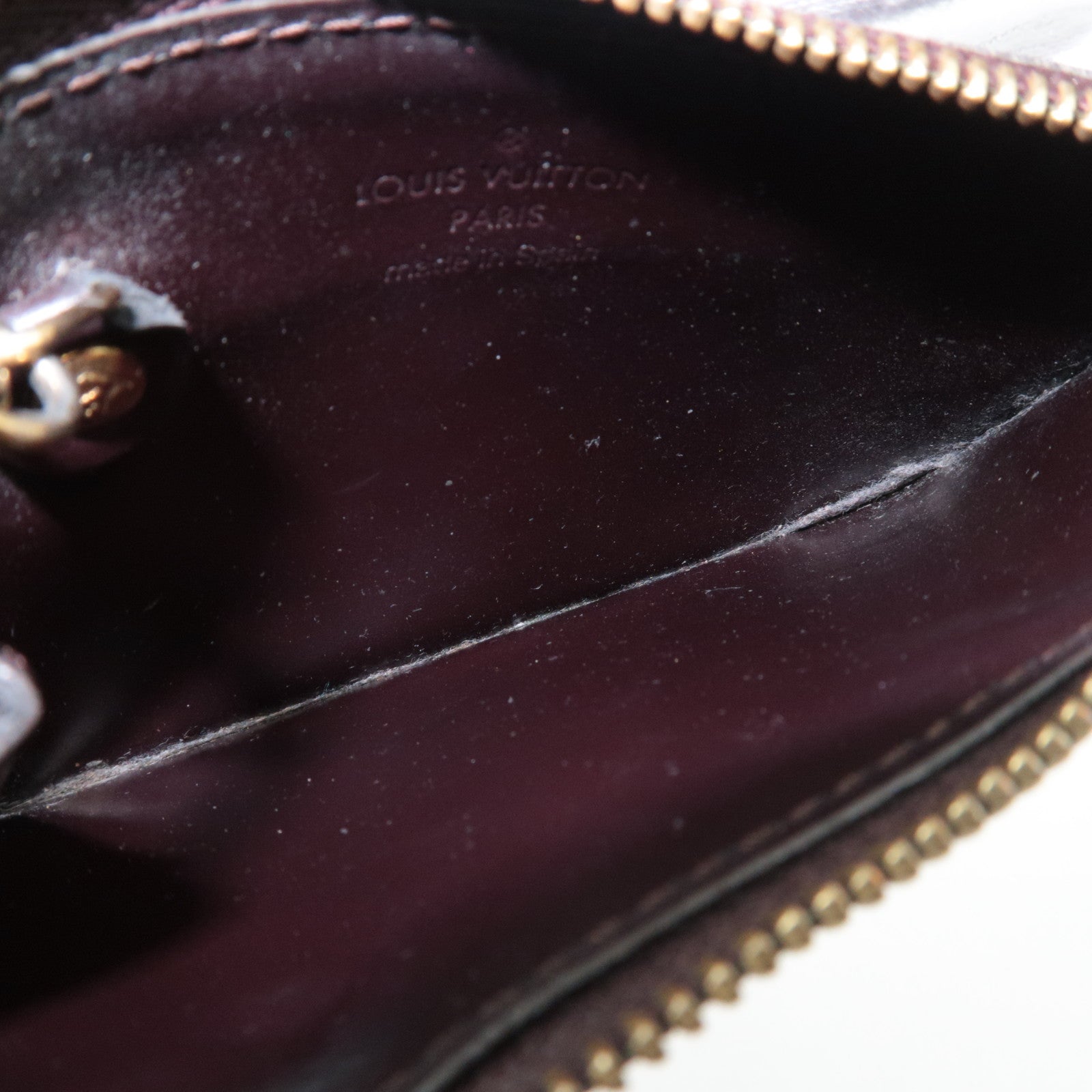 Louis Vuitton Vernis Pochette Cles NM Muntdoos Amarante M93557/ CA5007 *Doos 