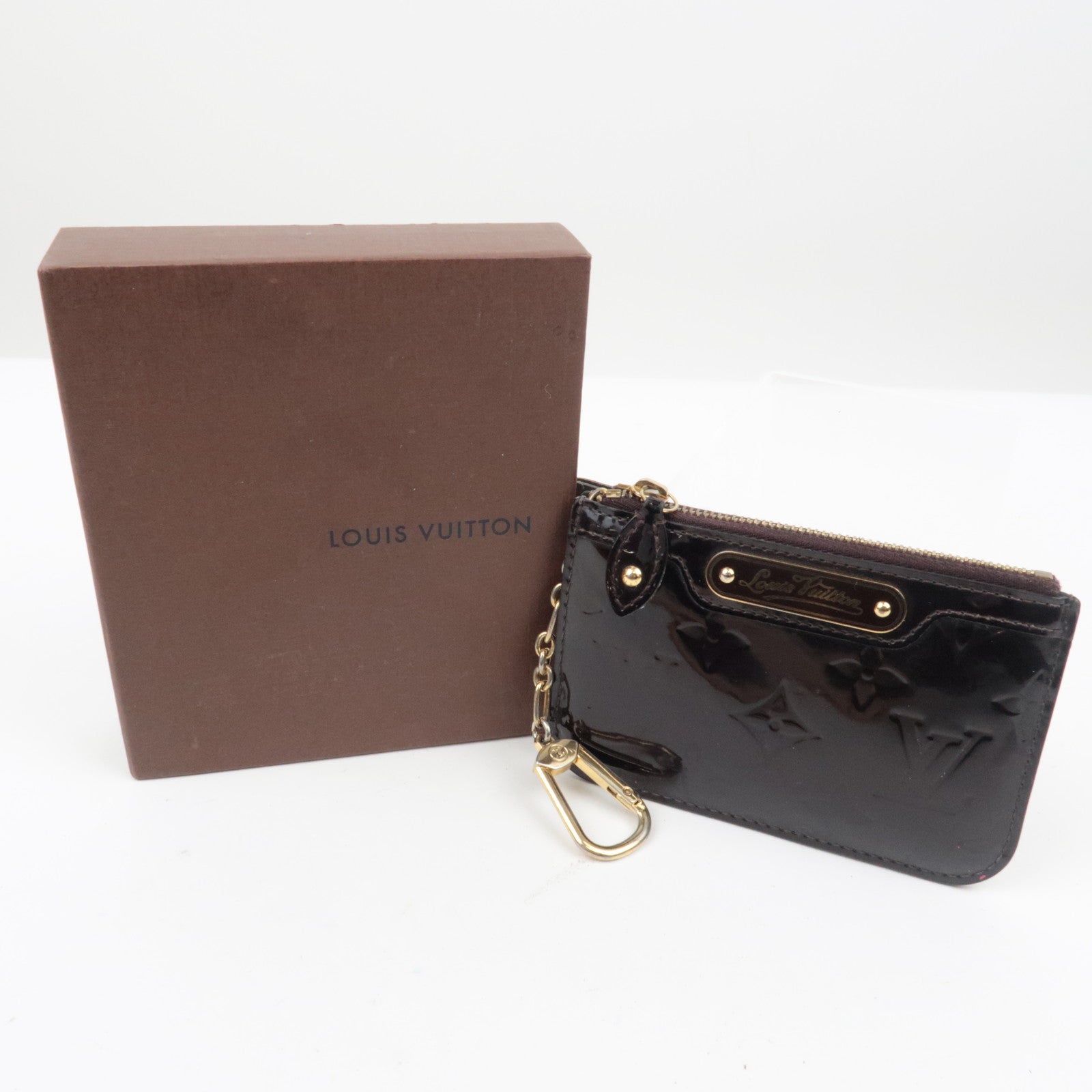 Louis Vuitton Vernis Pochette Cles NM Muntdoos Amarante M93557/ CA5007 *Doos 