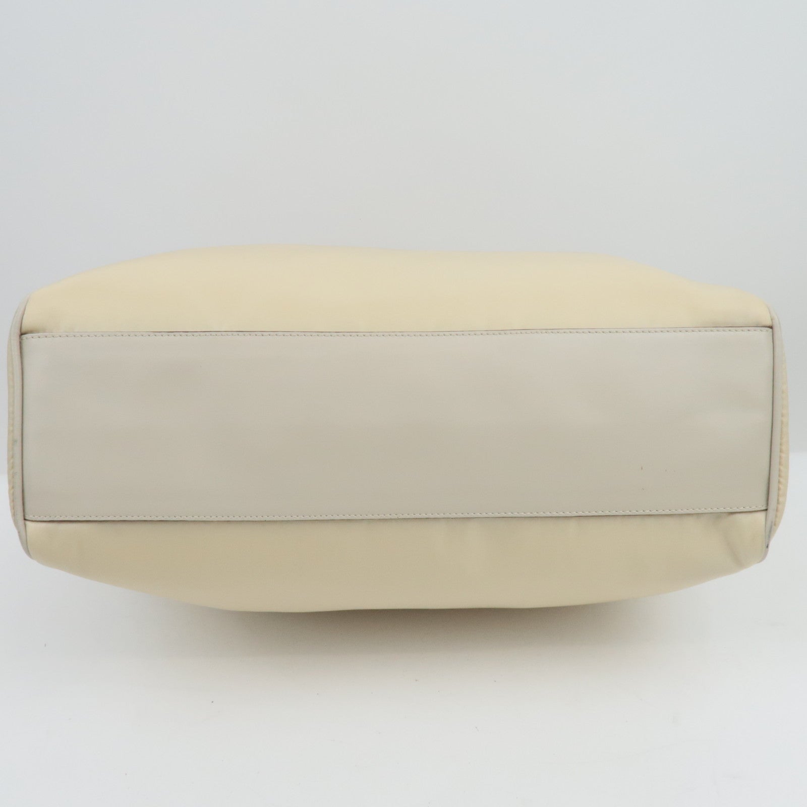 PRADA Nylon Leather Hand Bag Ivory BN0215 *Dust bag, Guarantee card