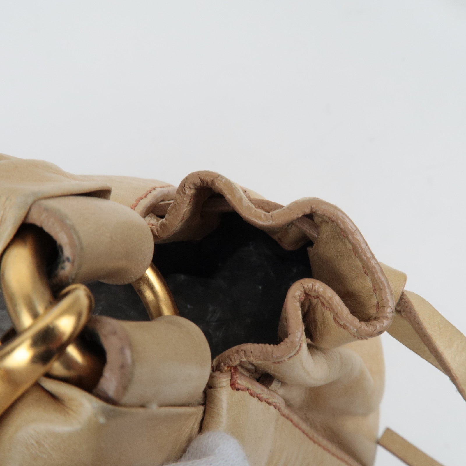 MIU MIU Leather 2way Bag Beige *Stofzak, Riem 