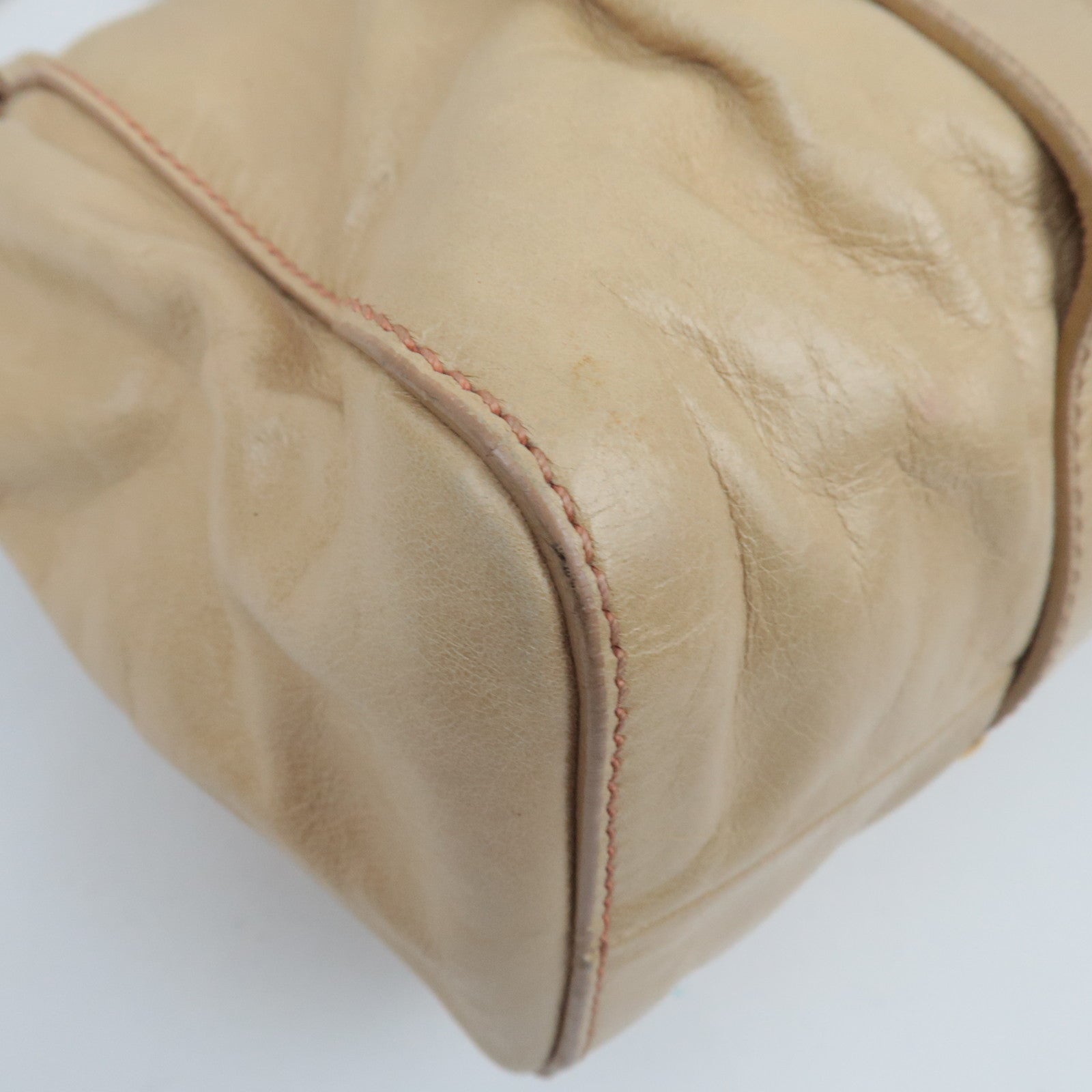 MIU MIU Leather 2way Bag Beige *Stofzak, Riem 