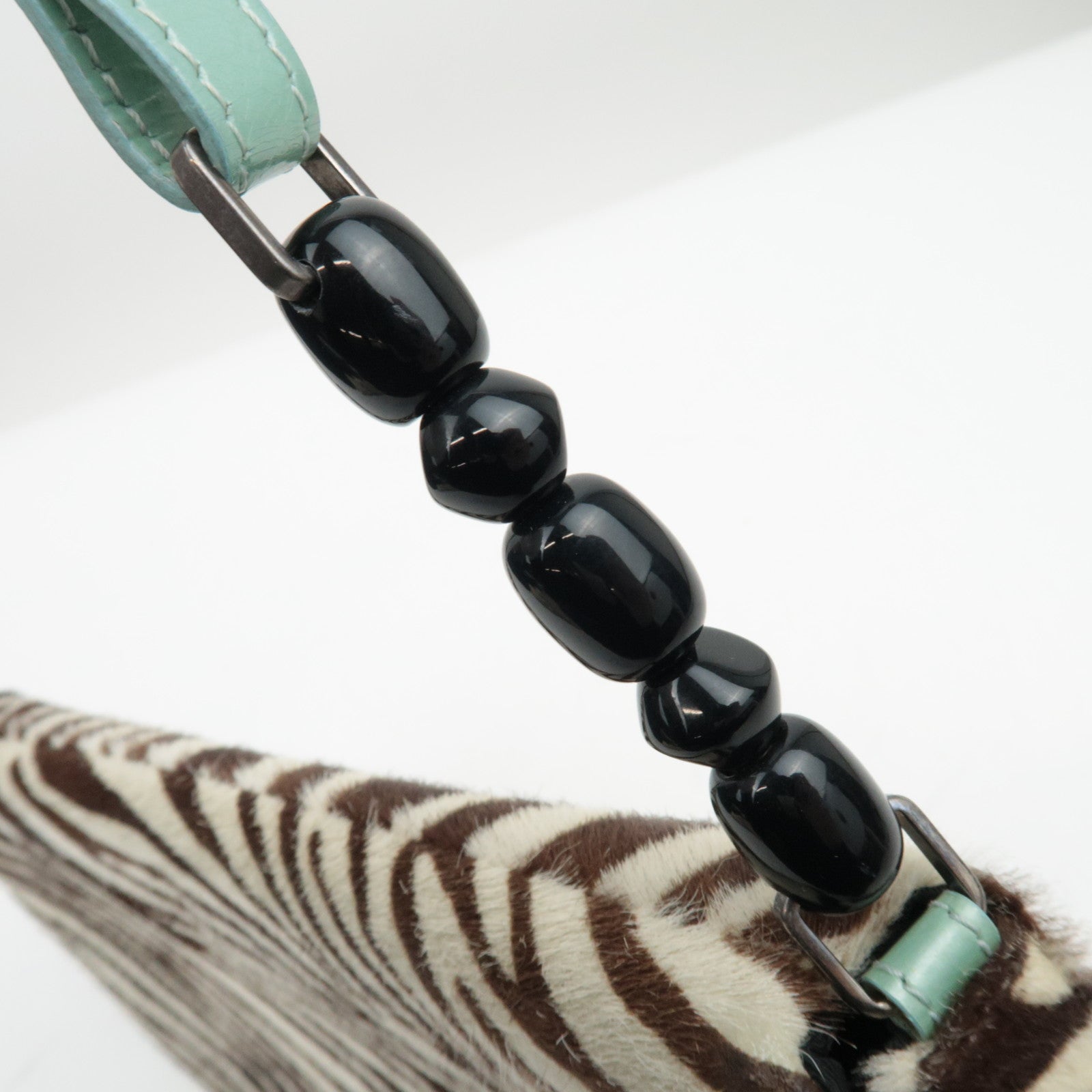 Christian Dior Pony Hair Patent Leather Malice Pearl Handtas 