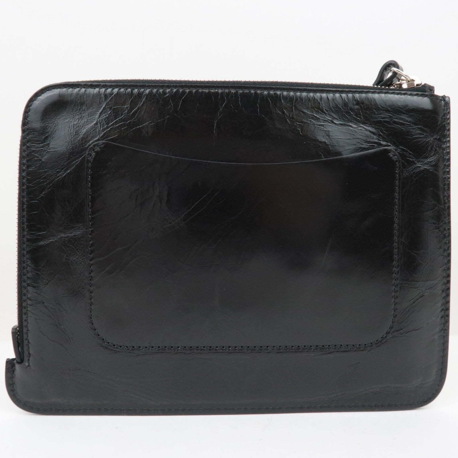 CHANEL VOTEZ COCO Clutch Bag Vintage Calf Silver HDW *Dust Bag, G Card