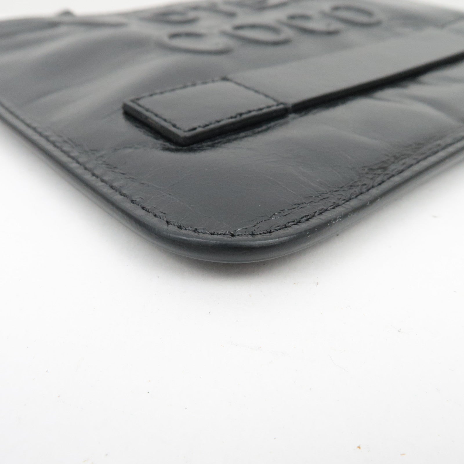 CHANEL VOTEZ COCO Clutch Bag Vintage Kalfsleer Zilver HDW *Stofzak, G-kaart 