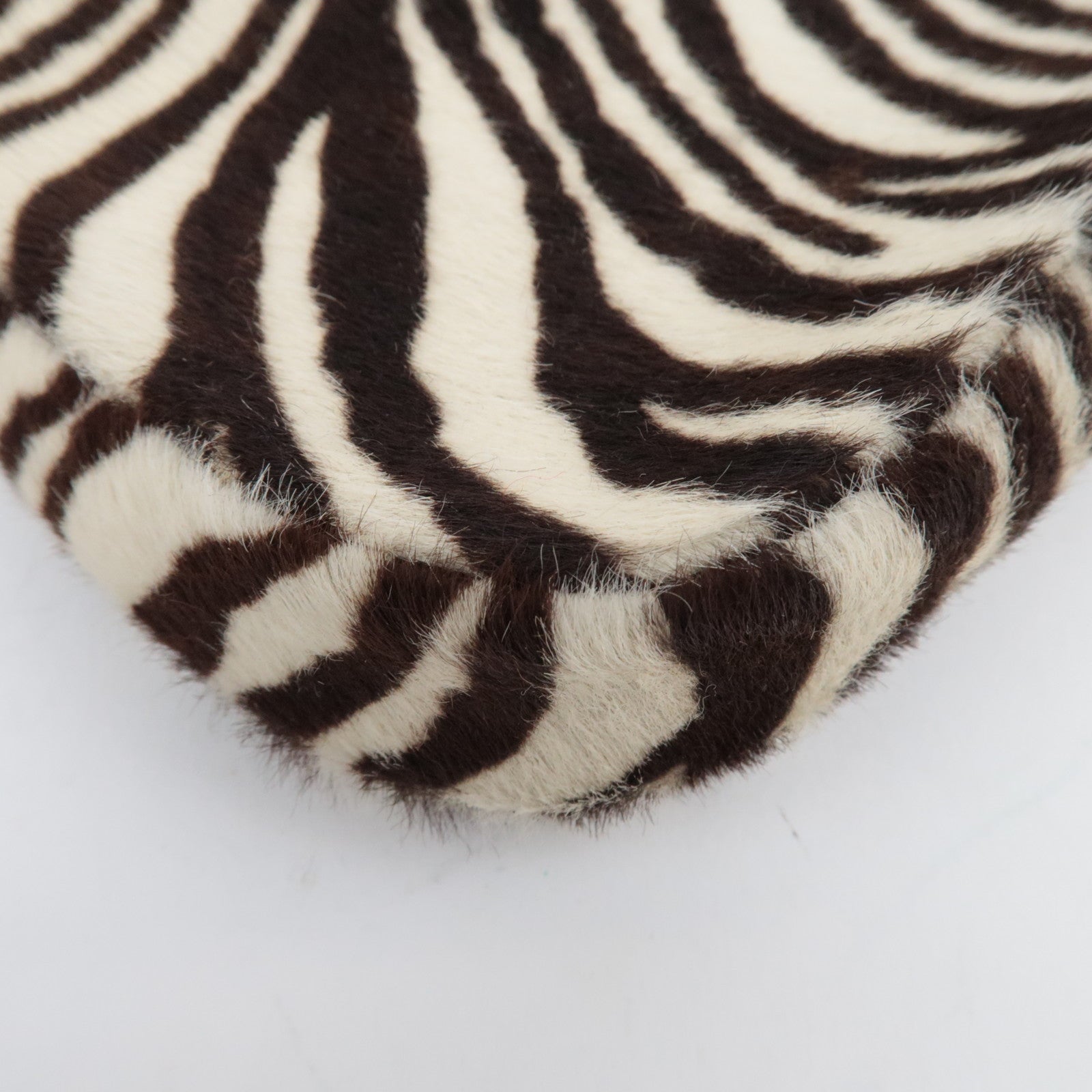 Christian Dior Pony Hair Patent Leather Malice Pearl Zeebra Print Hand Bag *Dust bag