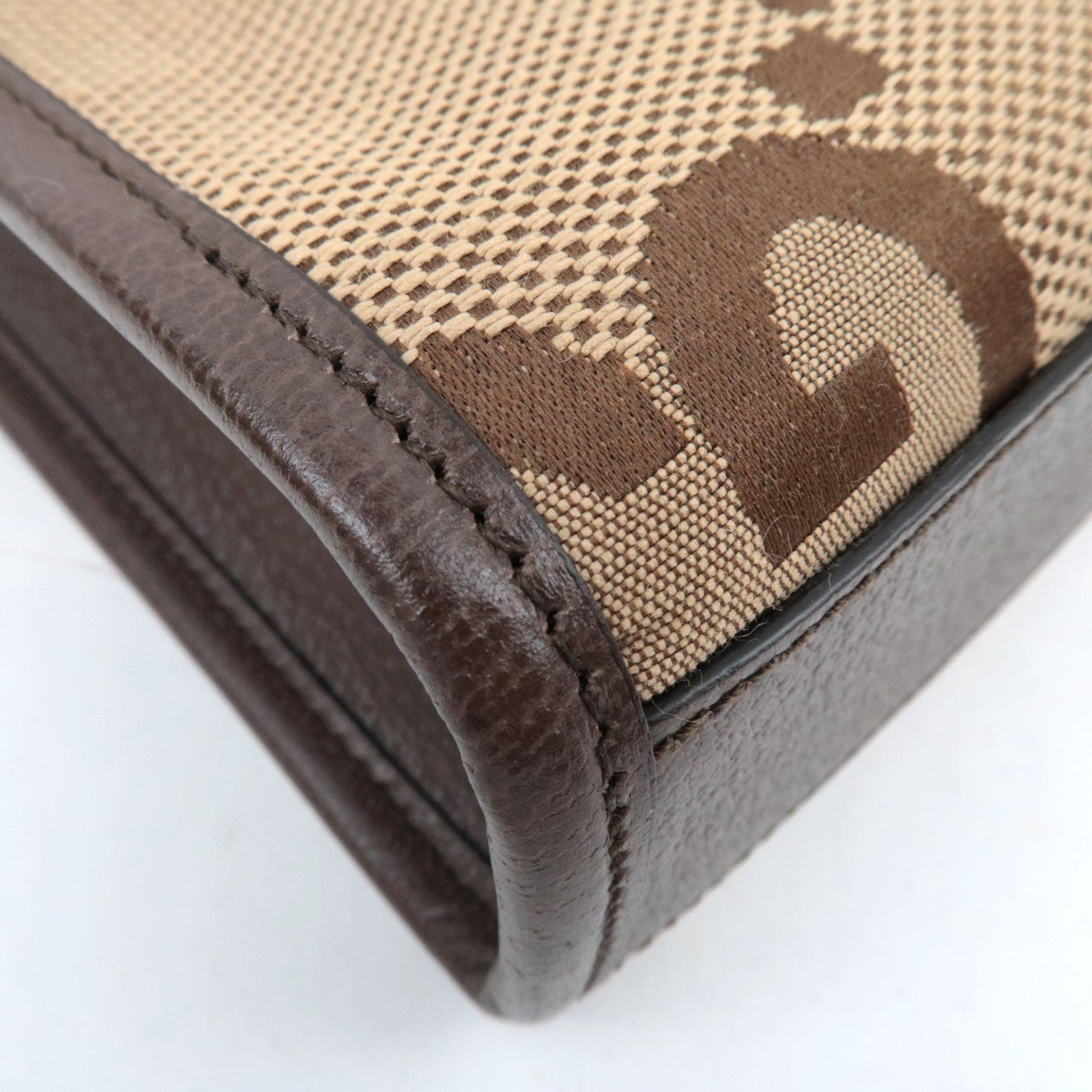 GUCCI Jumbo GG Canvas Leather 2WAY Handtas Beige Bruin 699406 *Stofzak, Riem 