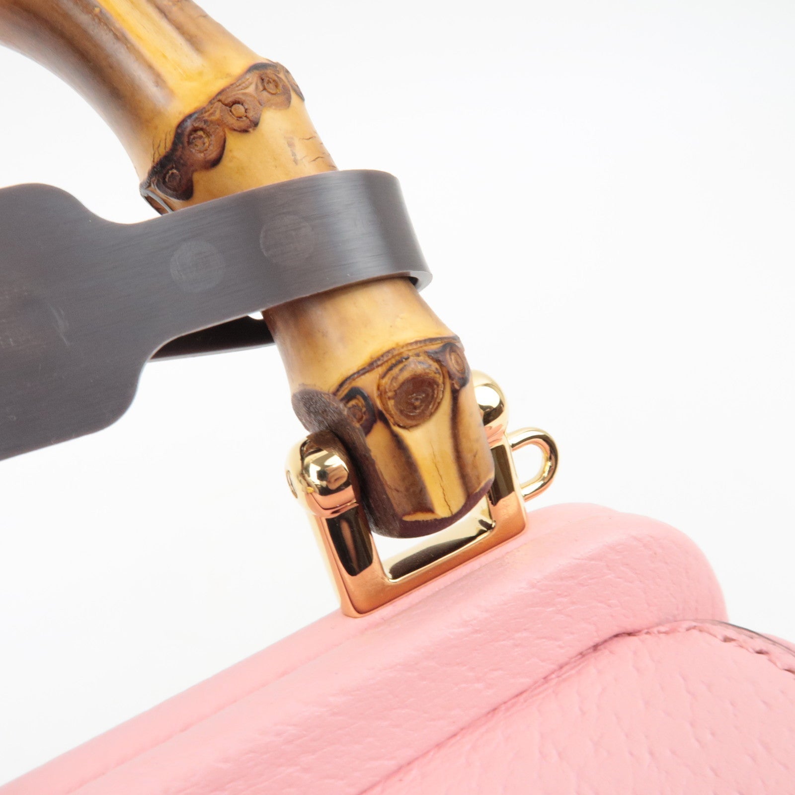 GUCCI Bamboo Mini Bucket 2WAY Bag Roze 616436 000926 *Stofzak, Riem 