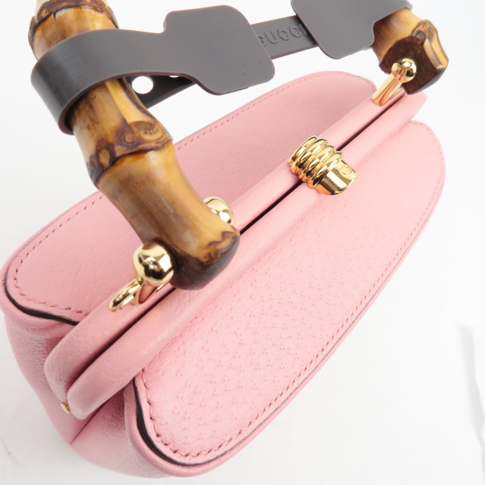 GUCCI Bamboo Mini Bucket 2WAY Bag Roze 616436 000926 *Stofzak, Riem 