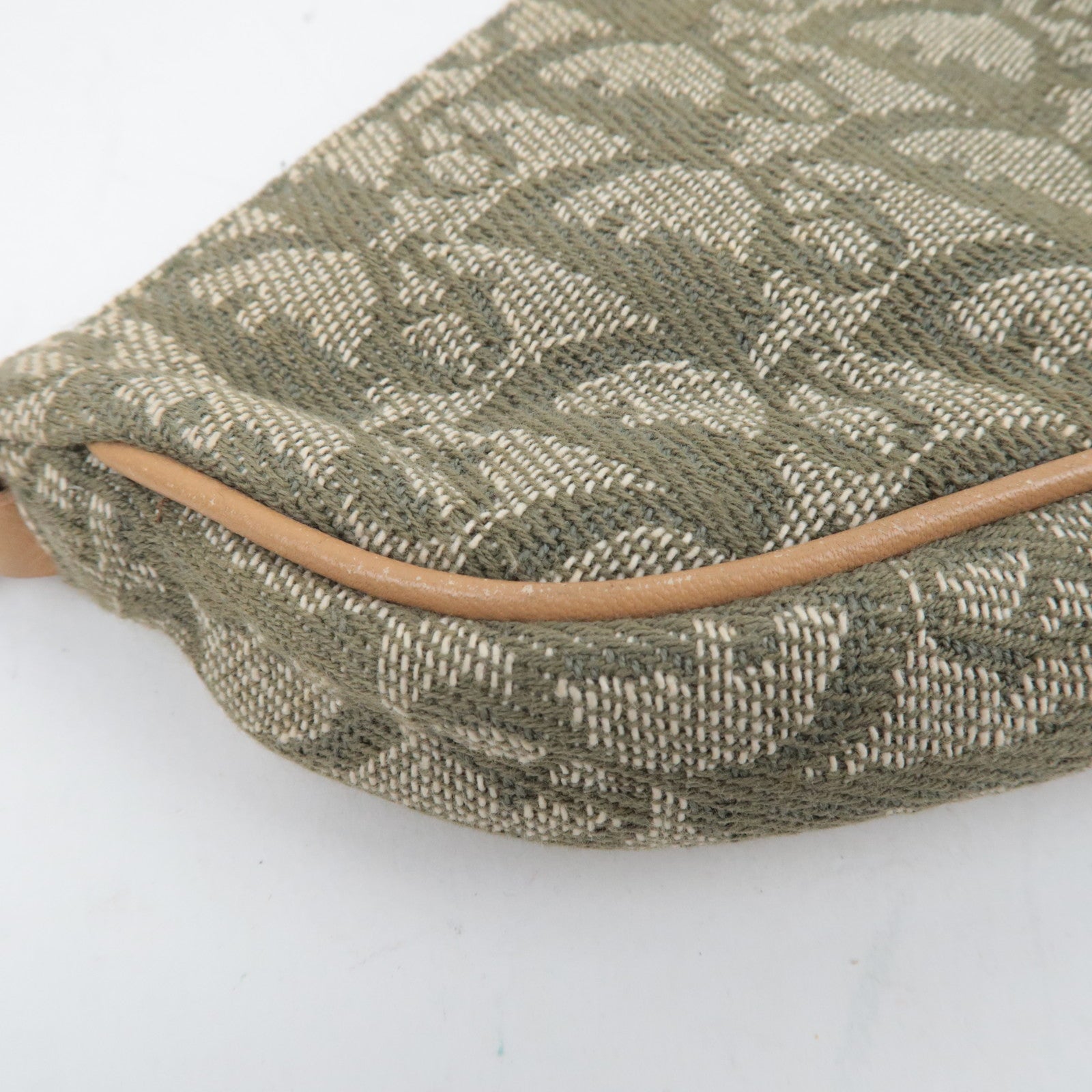 Christian Dior Trotter Canvas Leather Saddle Bag Khaki