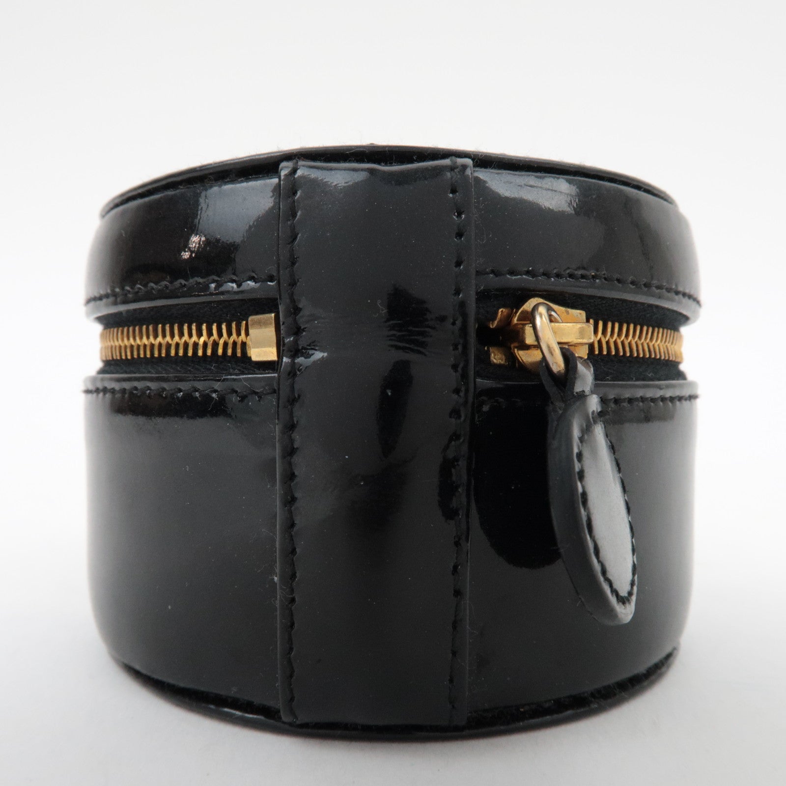 LOEWE Patent Circle Pouch met spiegel aan de binnenkant, zwart 