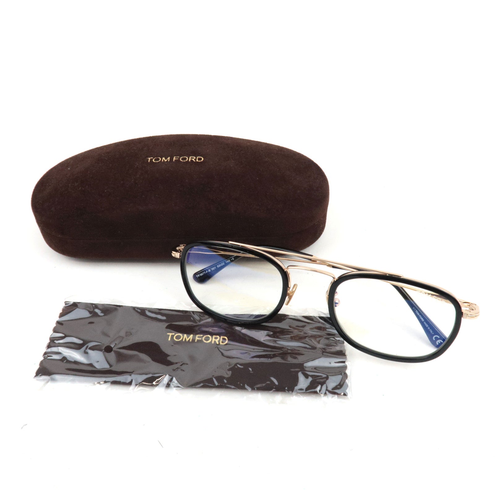 TOM FORD Zonnebril 52□22 TF5677-F *Etui 