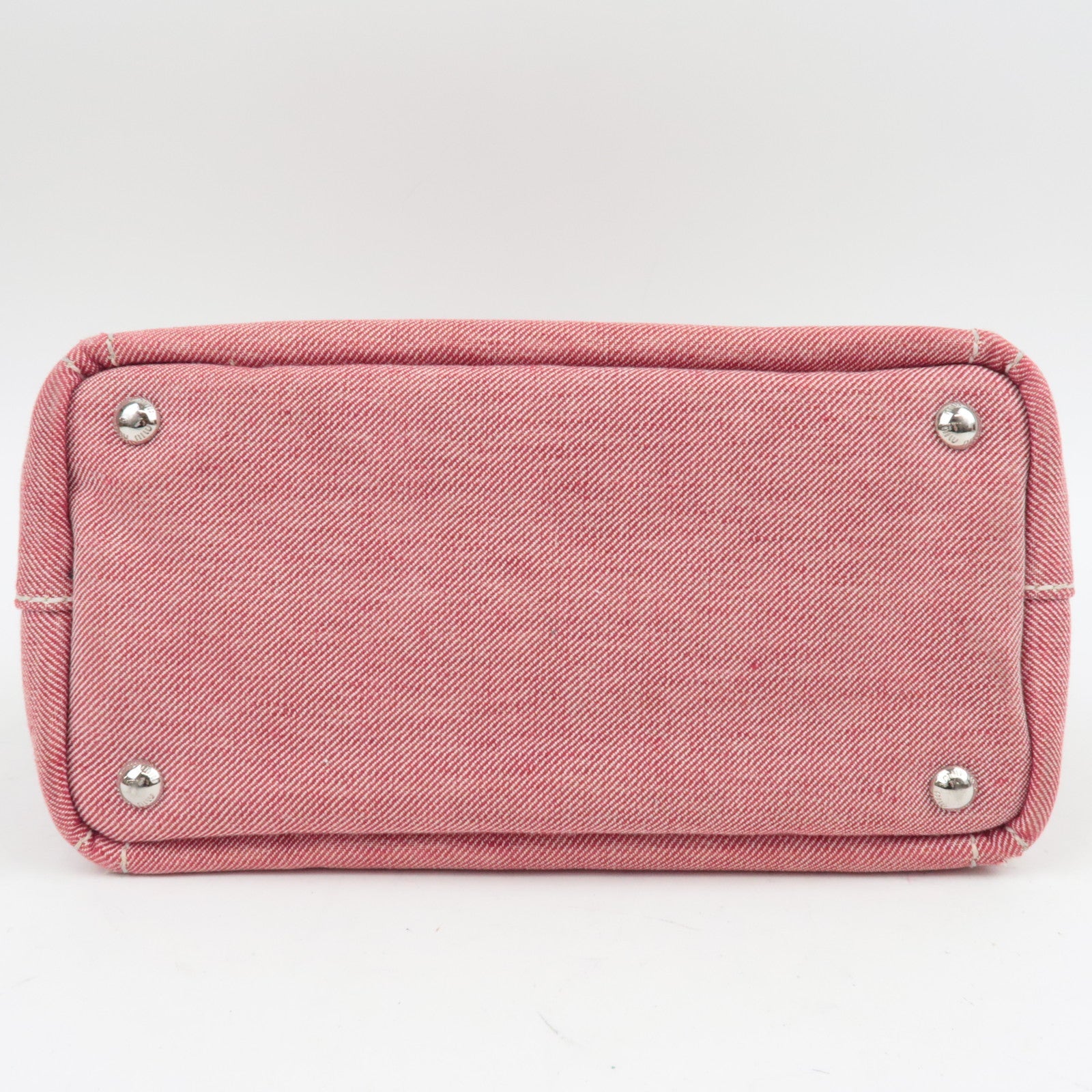 MIU MIU Denim 2WAY Tote Bag Rood 5BA219 *Band 