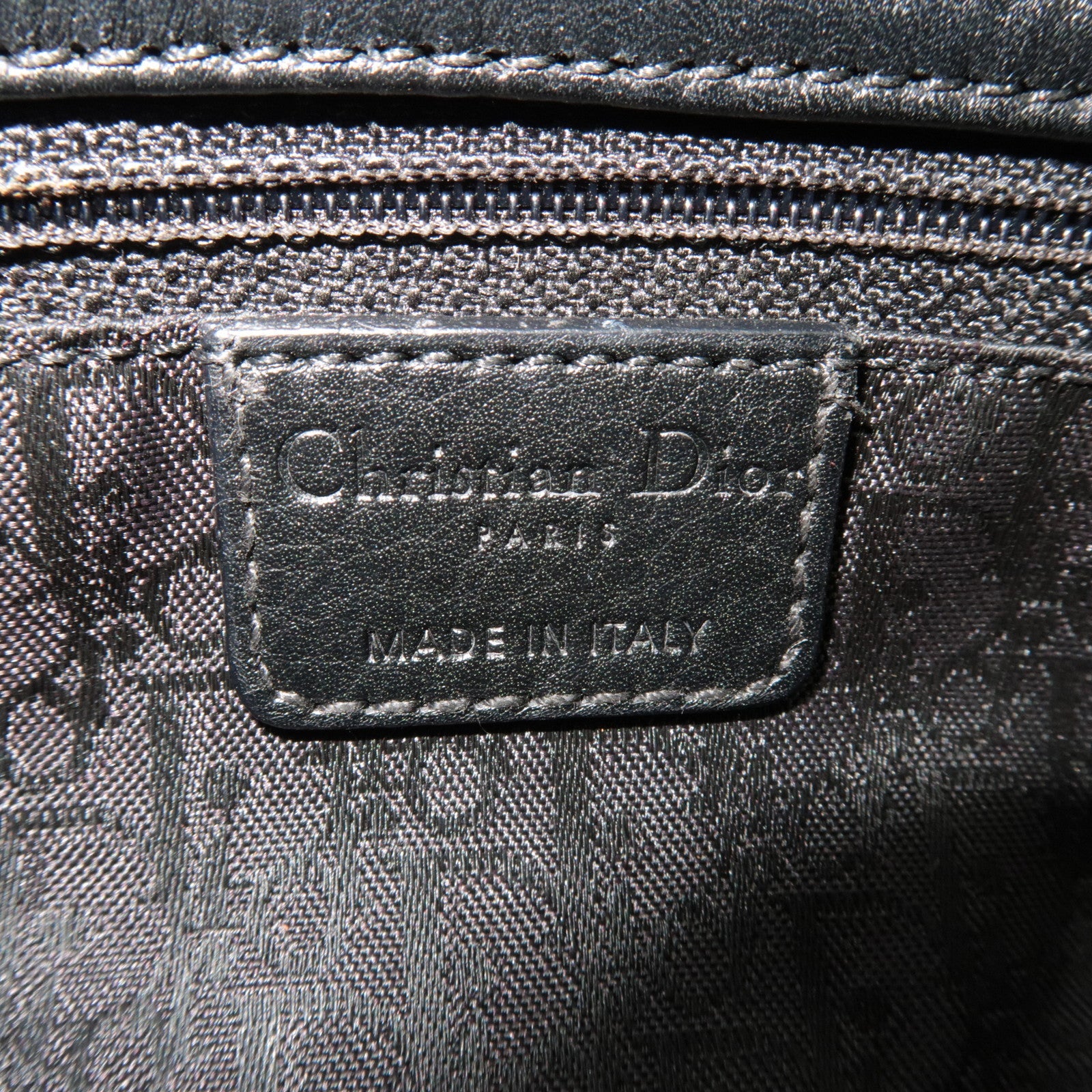 Christian Dior Leather One Shoulder Bag Black *Dust Bag