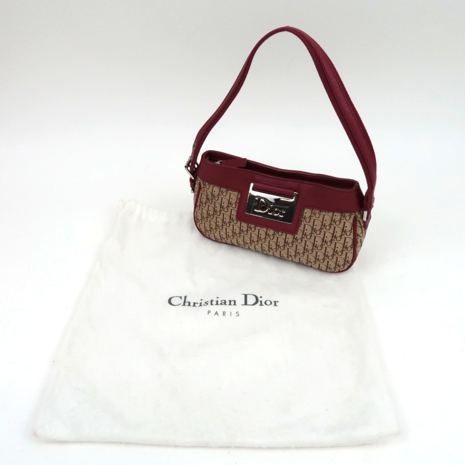 Dior Trotter Street Chic Mini Shoulder Bag Beige Red *Dust Bag