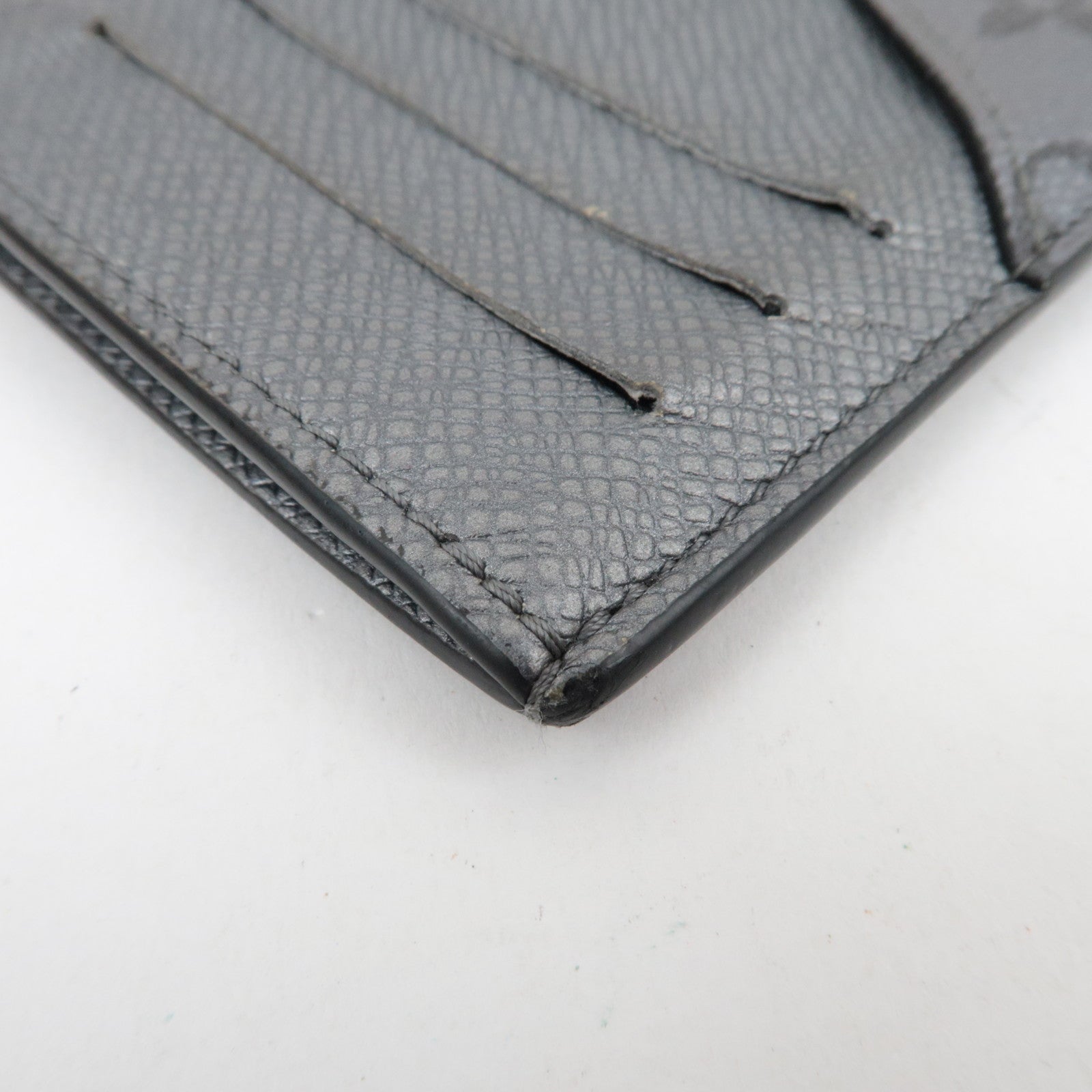 Louis Vuitton Monogram Taigarama Coin Card Case Silver M30839/IC Chip