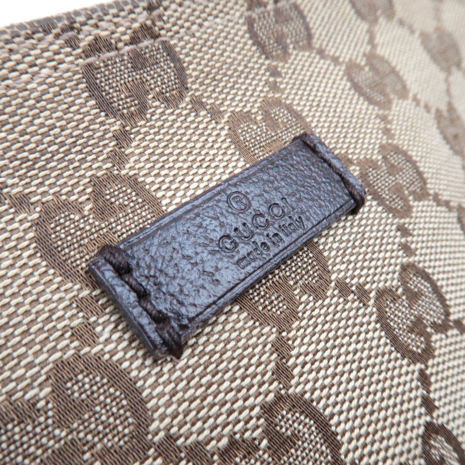 GUCCI  GG Canvas Sherry Shoulder Bag Beige 189749