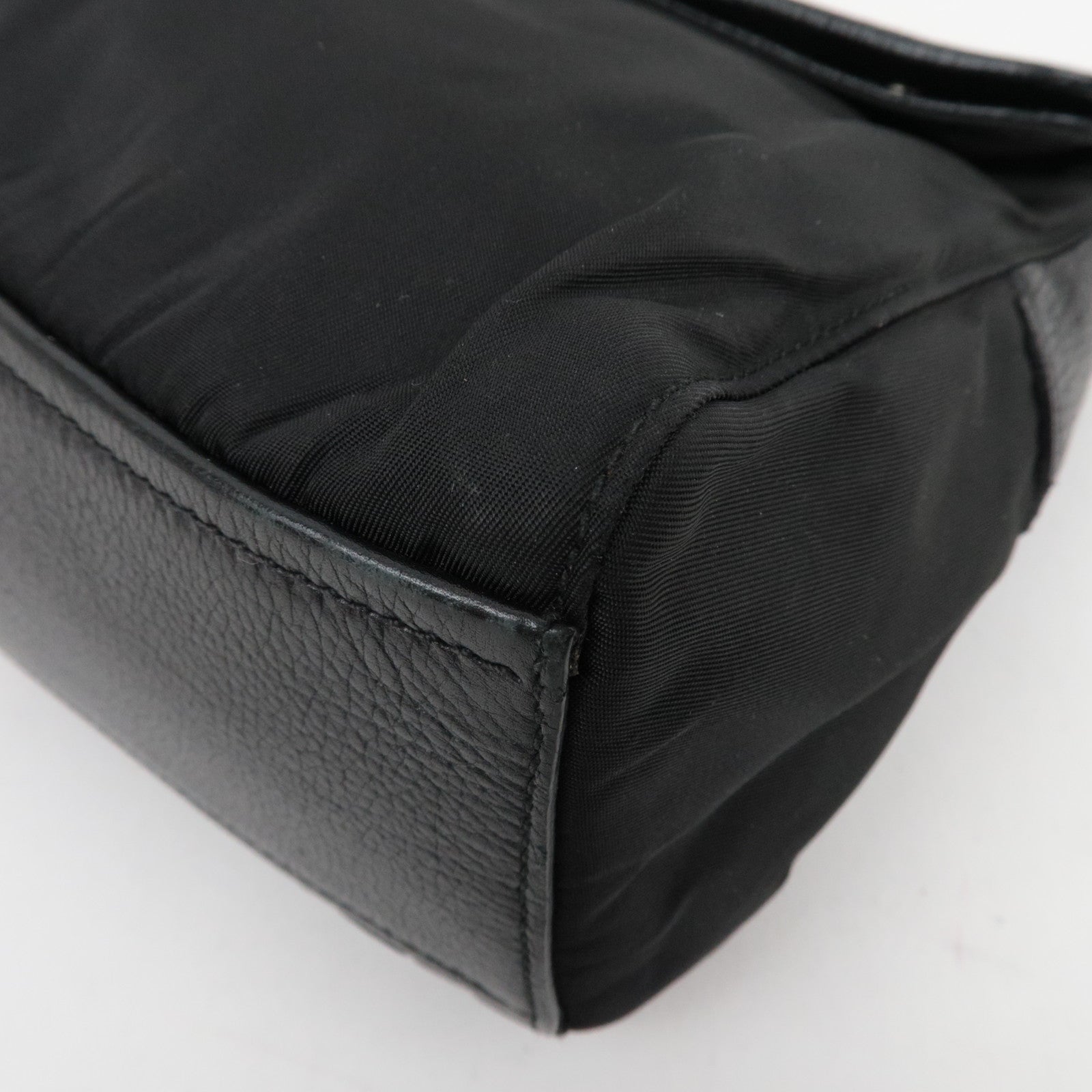 PRADA Leather One Shoulder Bag Black ※Dust Bag