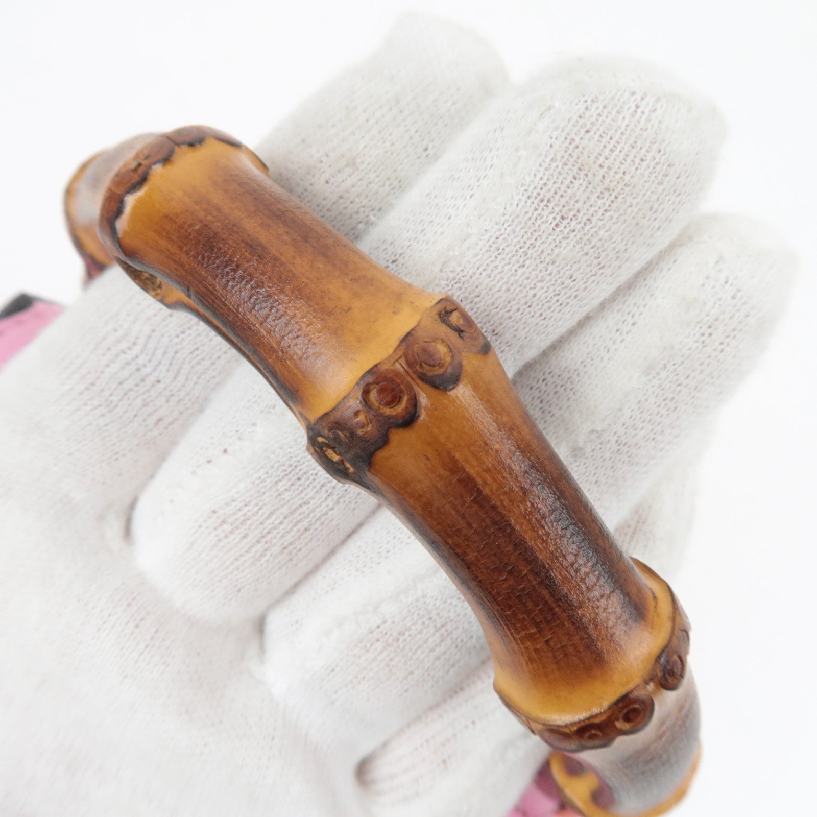 GUCCI Bamboo Mini 3WAY Schoudertas Roze 702106 *Stofzak, Riem 