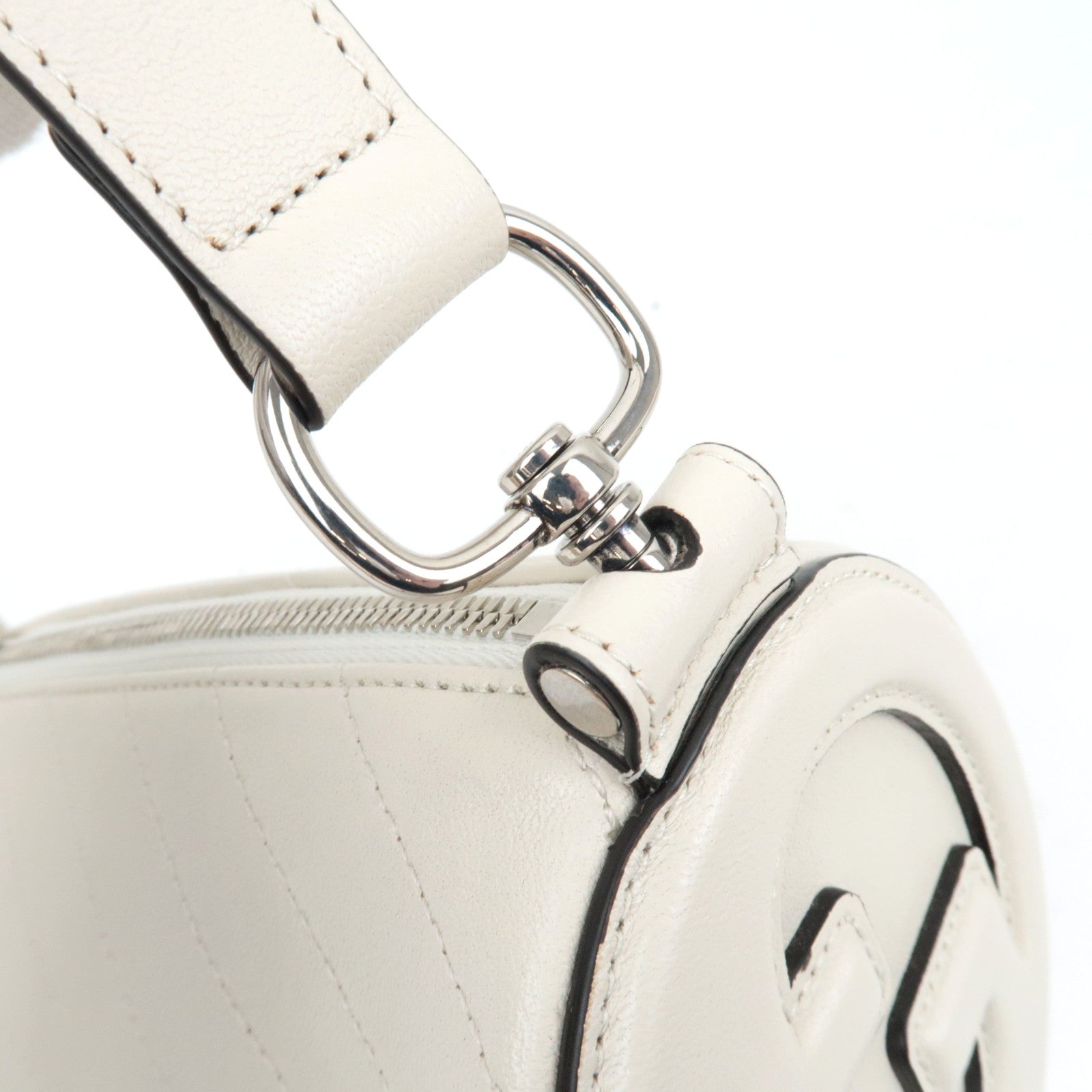 GUCCI Blondie Leather Shoulder Bag White 760170 *Dust Bag