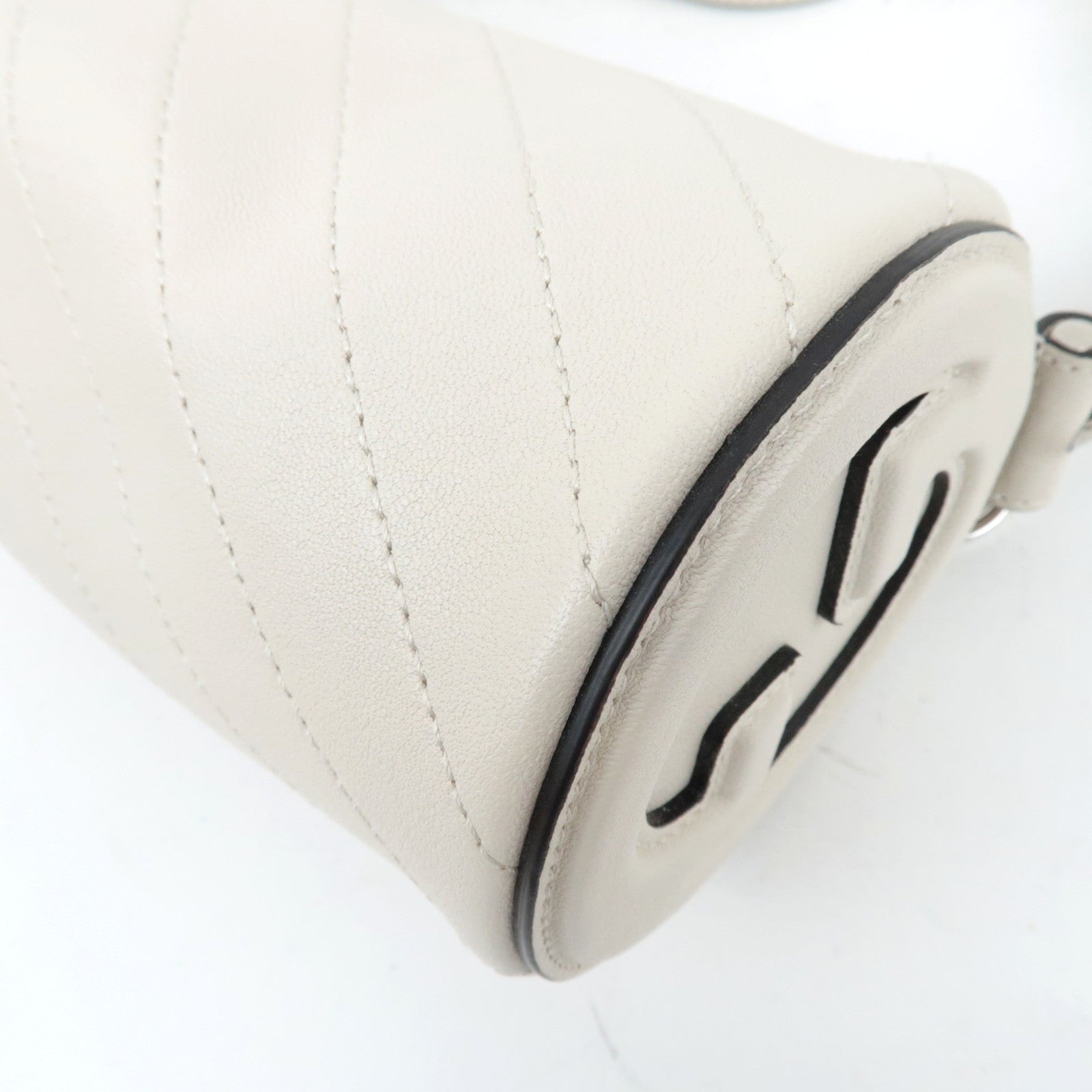 GUCCI Blondie Leather Shoulder Bag White 760170 *Dust Bag