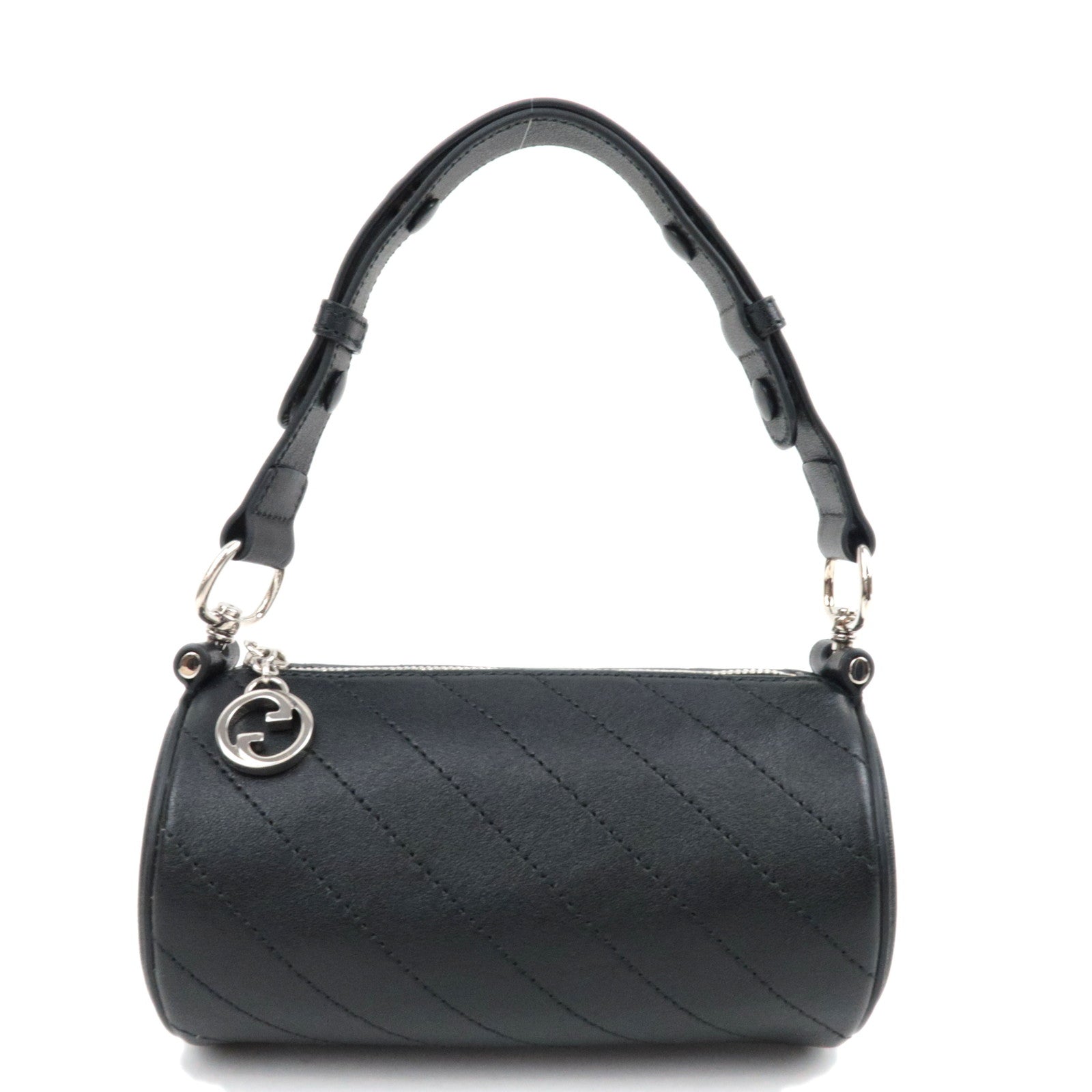 GUCCI Blondie Leather Shoulder Bag Black 760170 *Dust Bag
