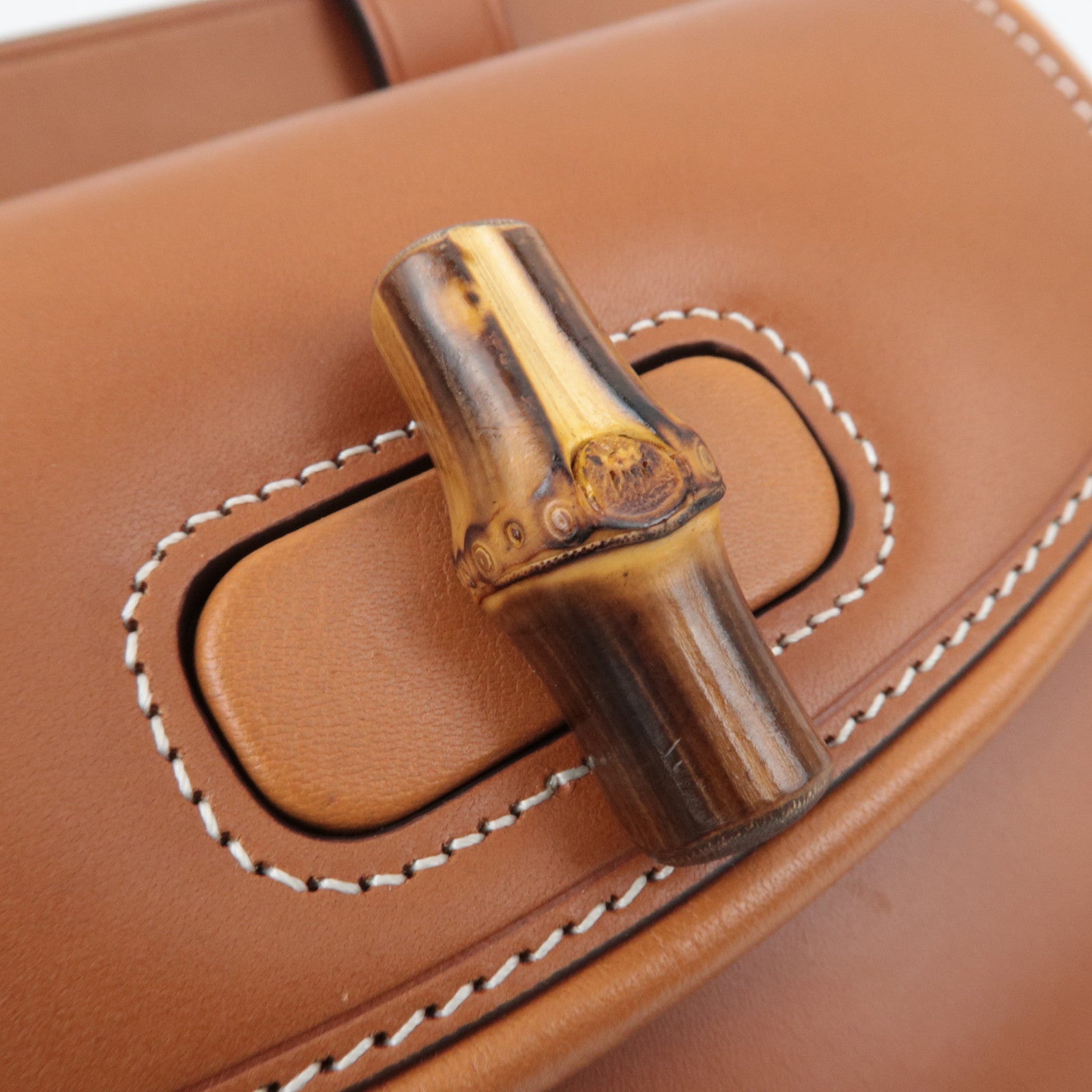 GUCCI Bamboo 1947 Leather 2WAY Mini Belt Bag Brown 681137 *Dust Bag
