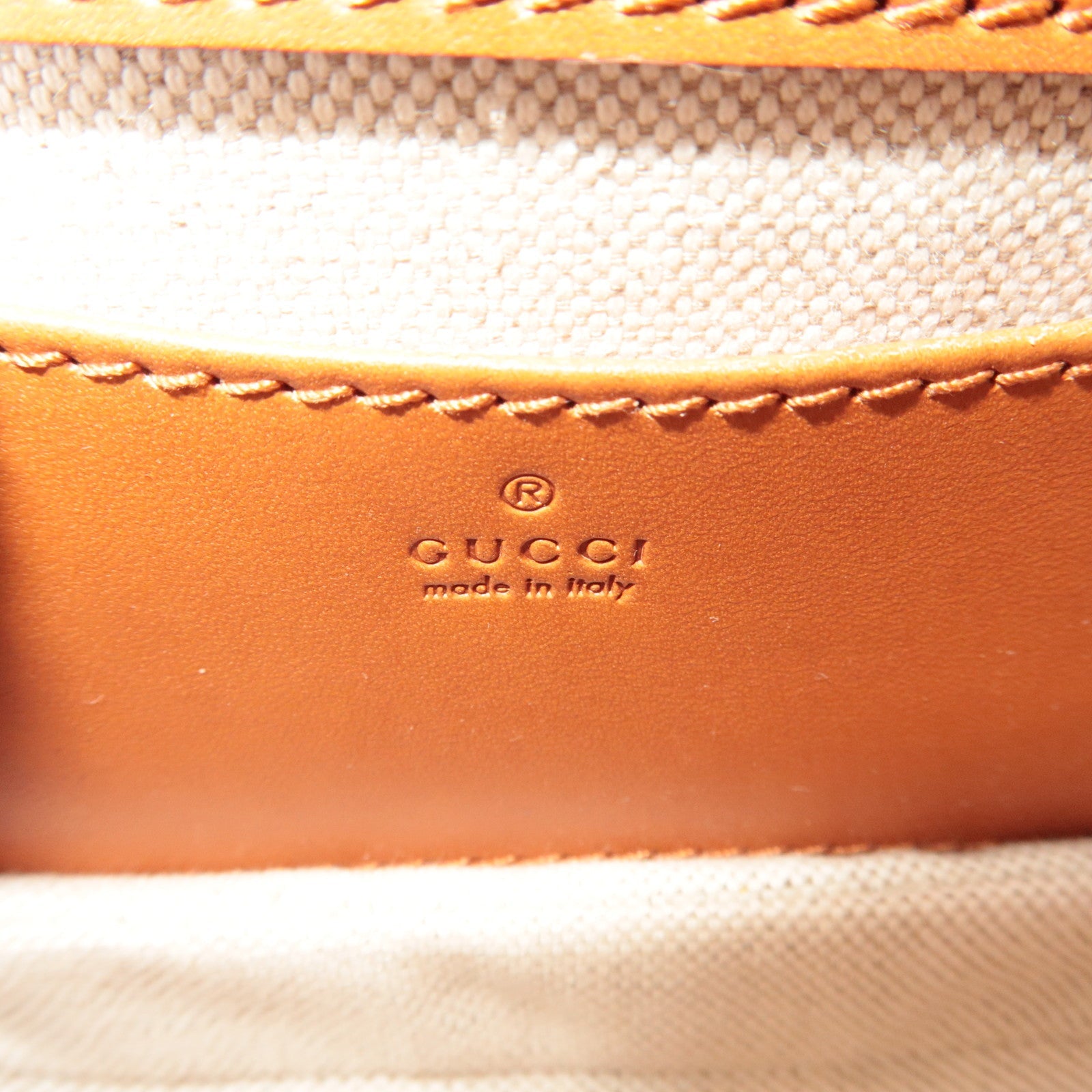 GUCCI Bamboo 1947 Leather 2WAY Mini Belt Bag Brown 681137 *Dust Bag