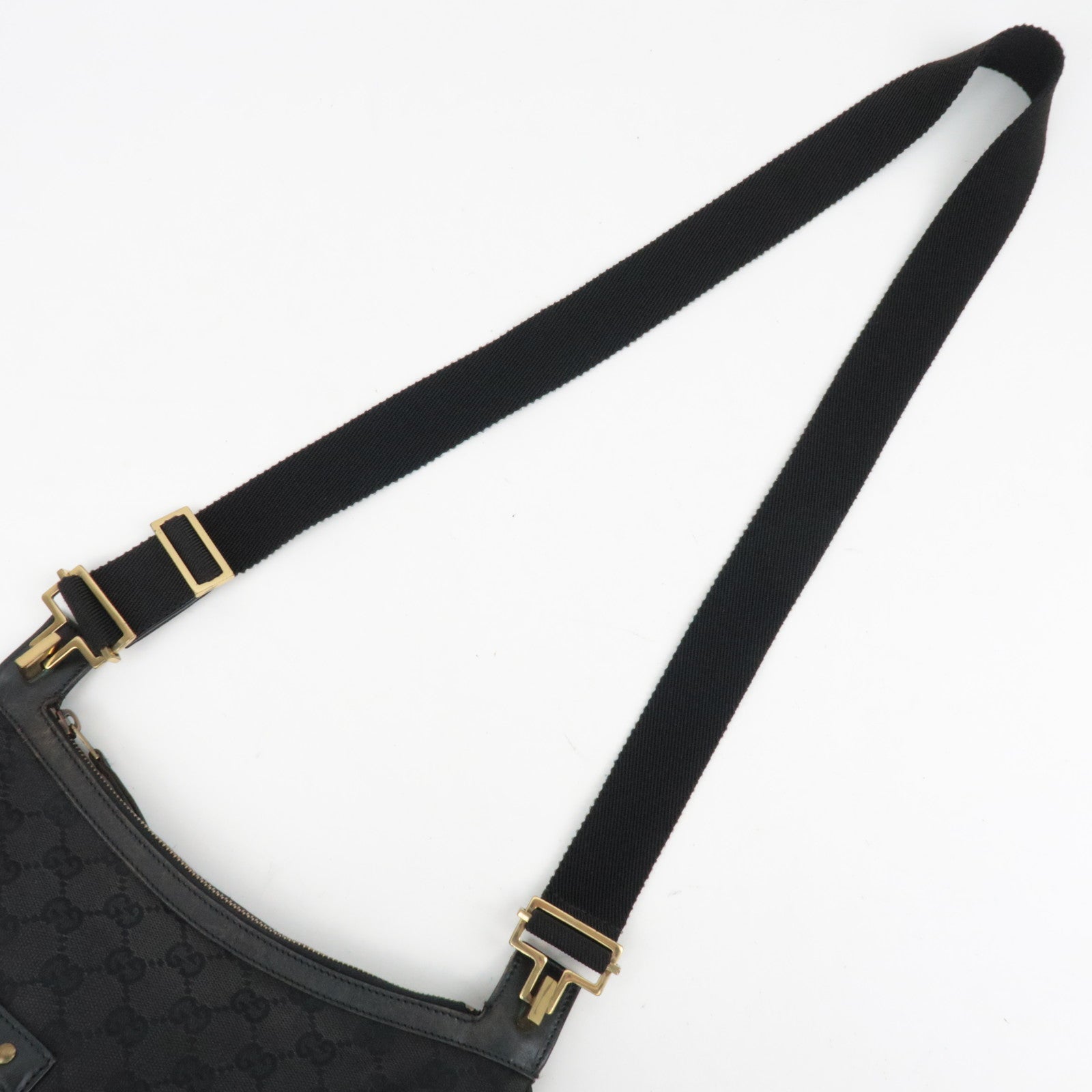 GUCCI GG Canvas Schoudertas Zwart 90762 *Stofzak 