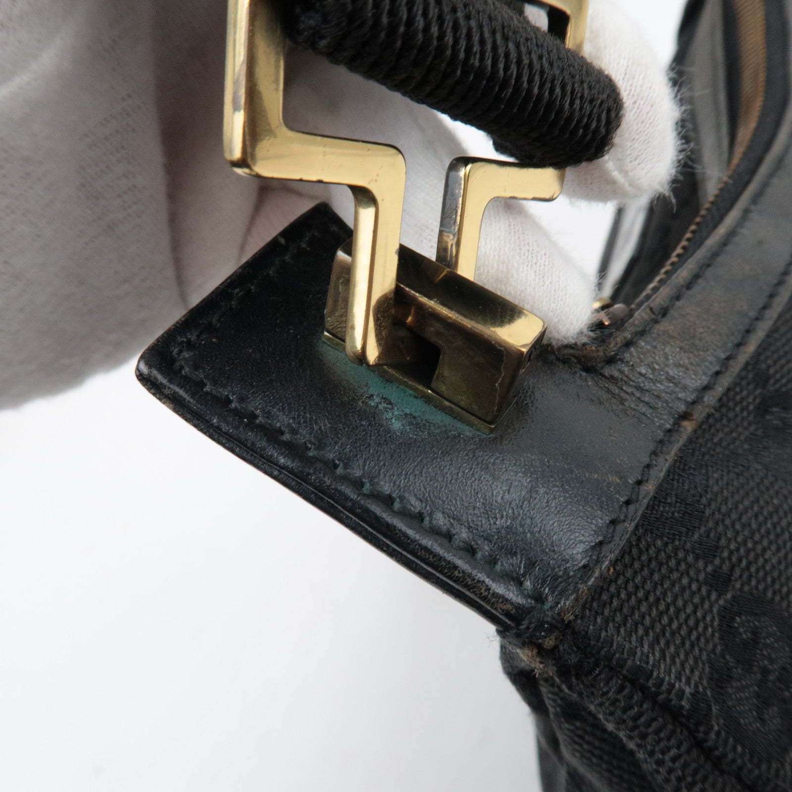 GUCCI GG Canvas Schoudertas Zwart 90762 *Stofzak 