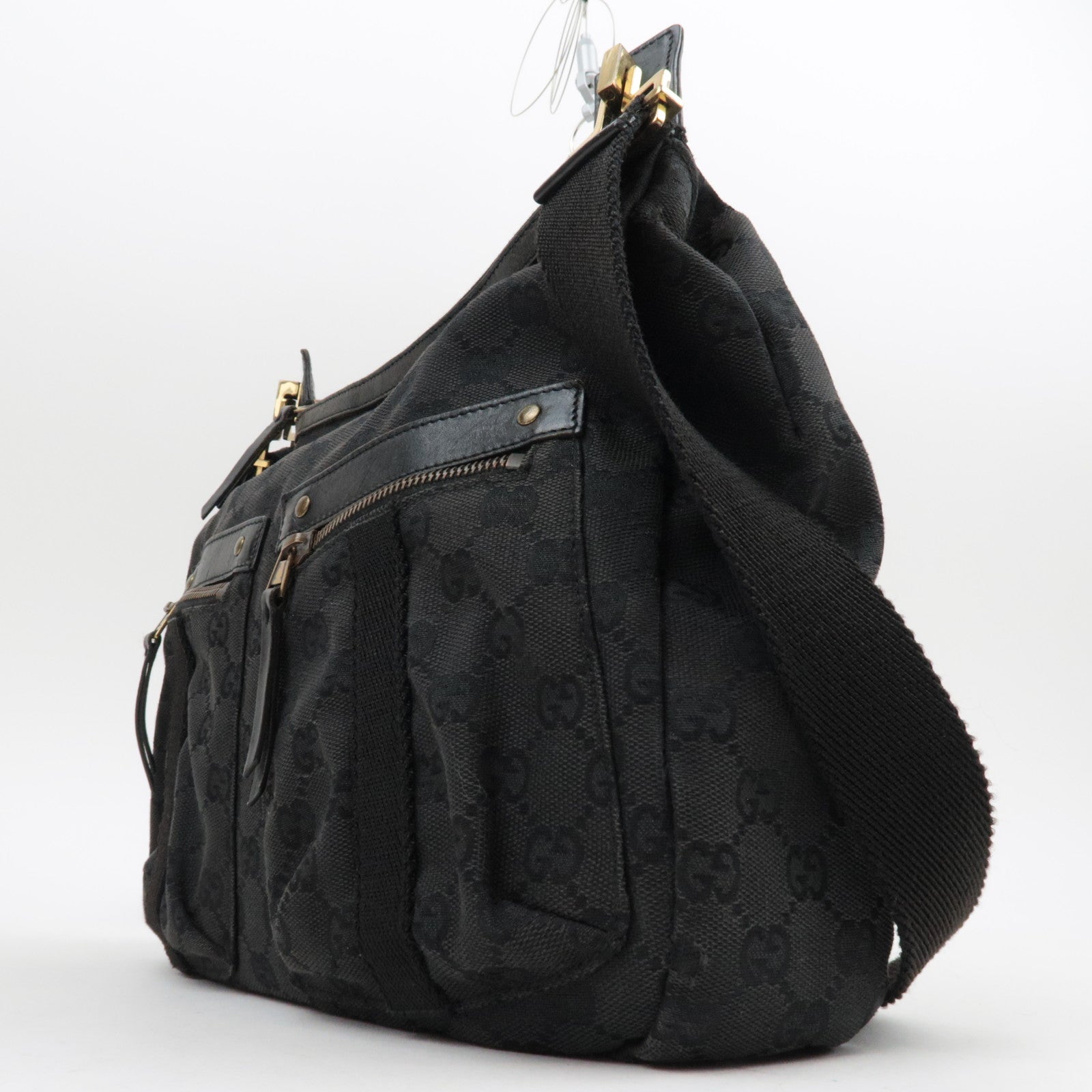 GUCCI GG Canvas Schoudertas Zwart 90762 *Stofzak 