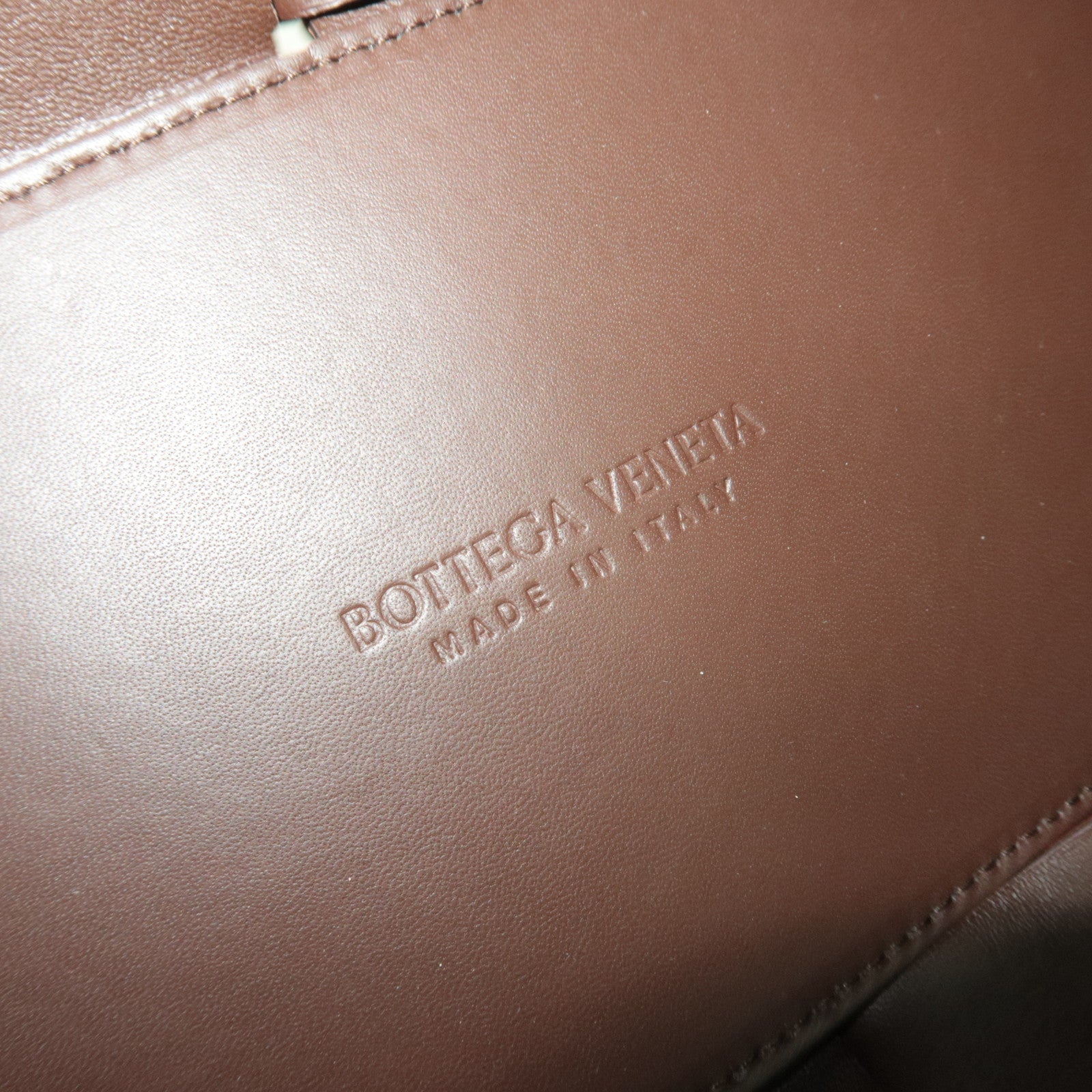 BOTTEGA VENETA Maxi Intrecciato Leather Large  Arco Tote Bag Brown *Dust Bag, Pouch