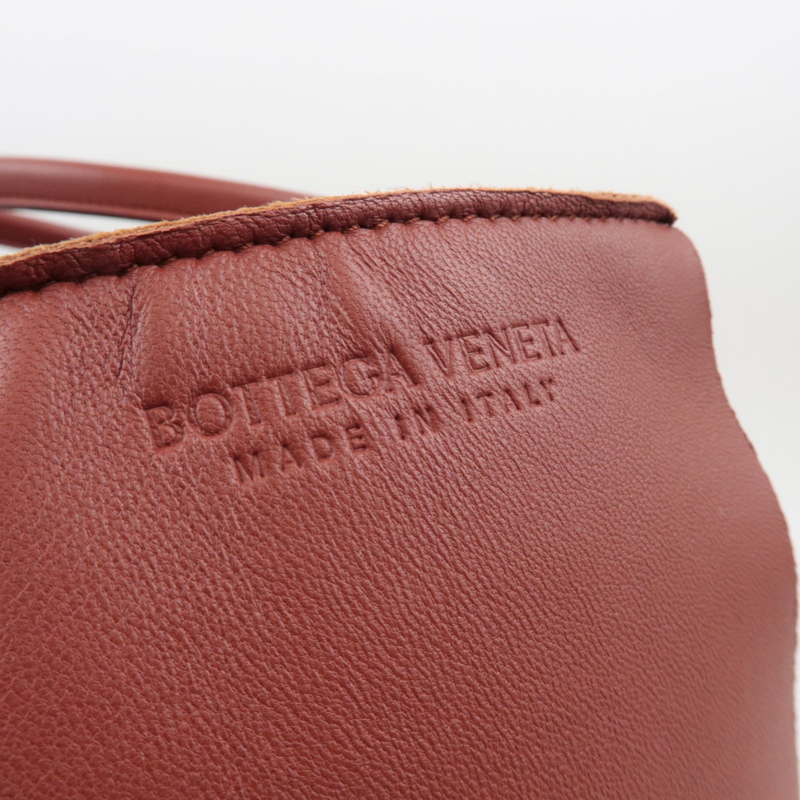 BOTTEGA VENETA Maxi Intrecciato Leather Large  Arco Tote Bag Brown *Dust Bag, Pouch