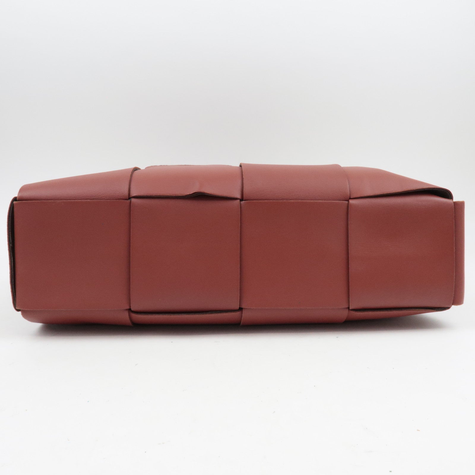 BOTTEGA VENETA Maxi Intrecciato Leather Large  Arco Tote Bag Brown *Dust Bag, Pouch