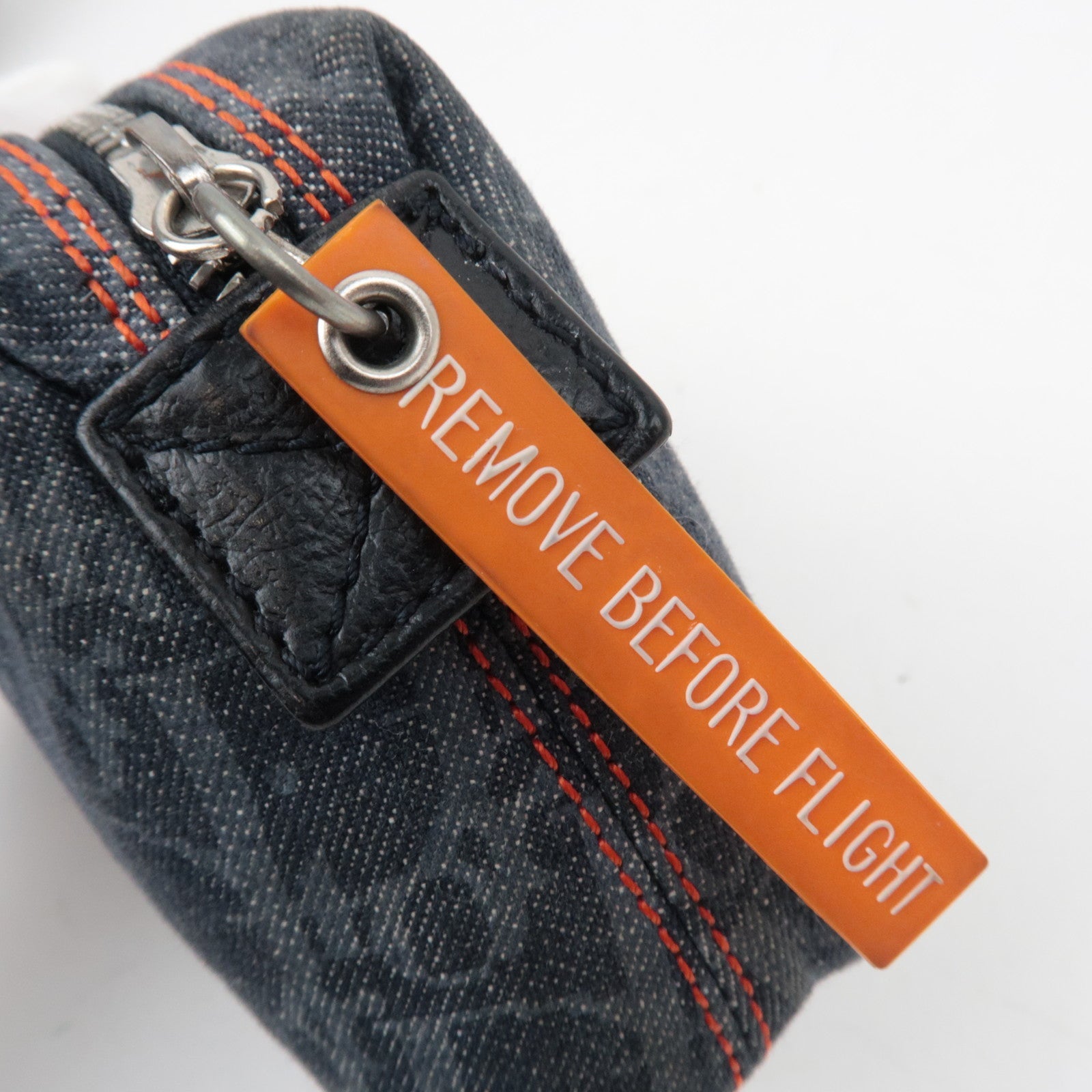 Christian Dior Flight Pouch Cosmetic Pouch Denim Navy