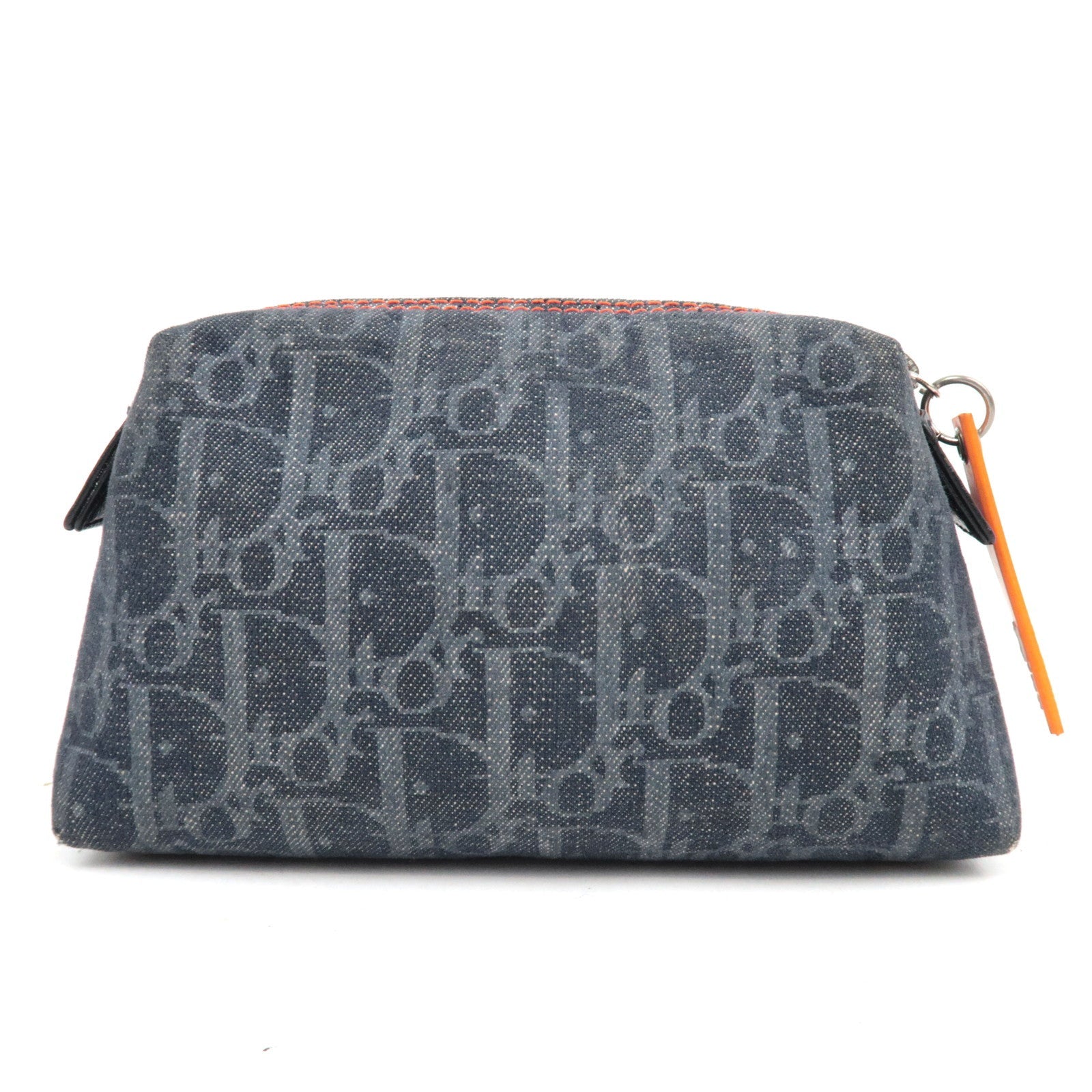Christian Dior Flight Pouch Cosmetic Pouch Denim Navy